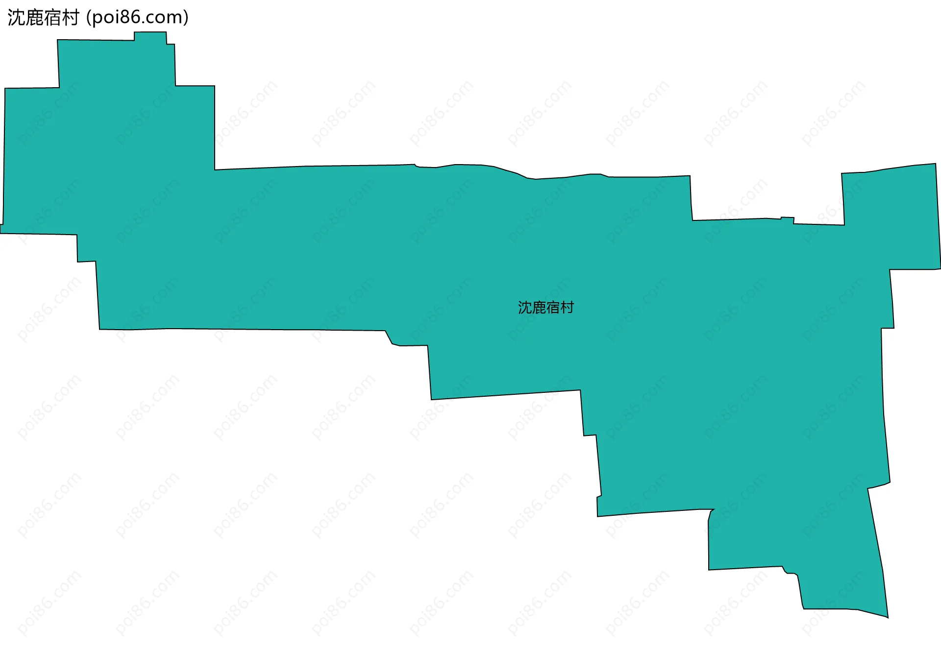 沈鹿宿村边界地图