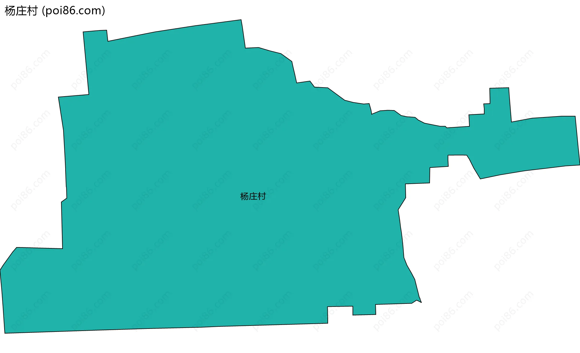 杨庄村边界地图