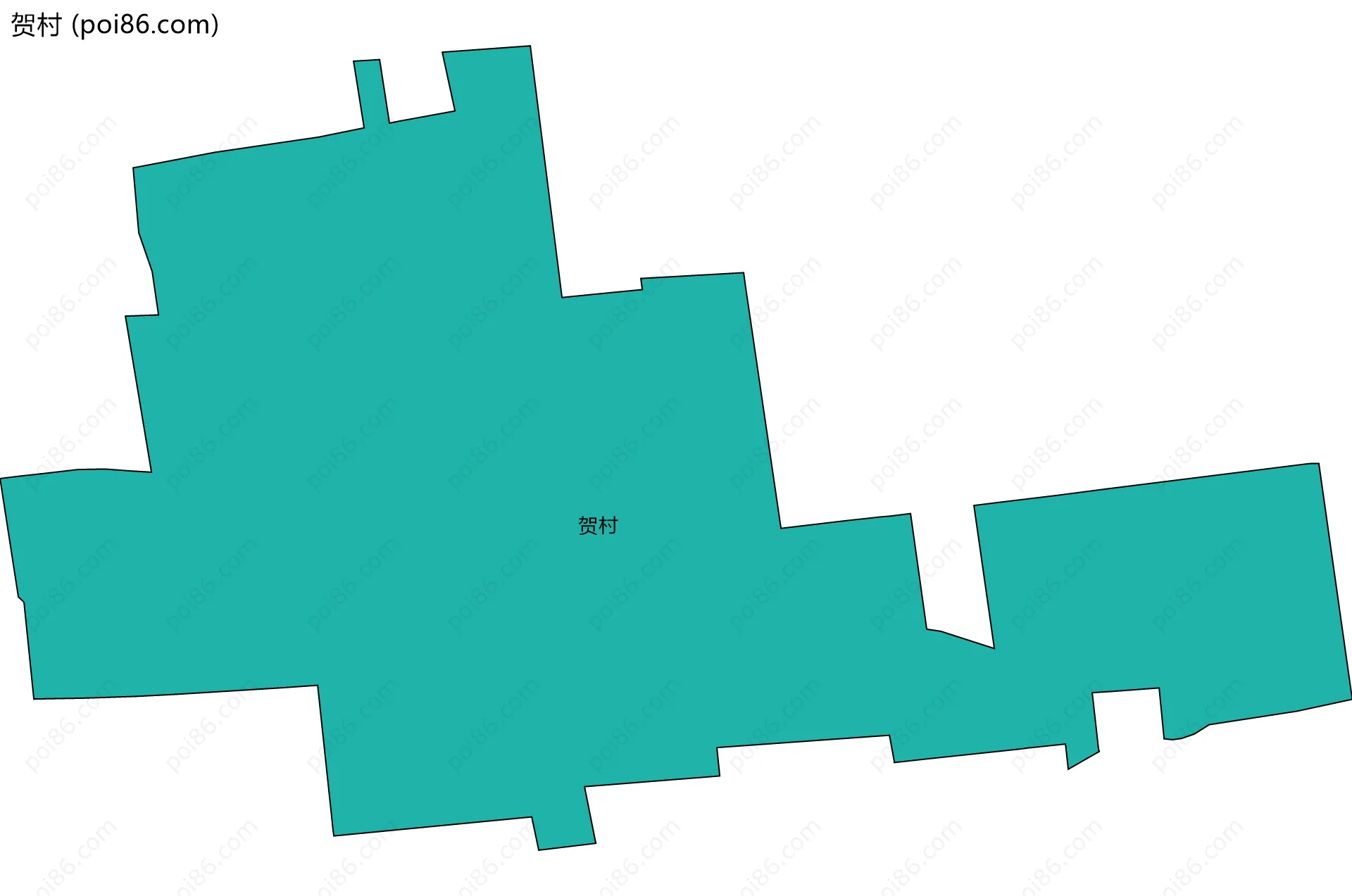 贺村边界地图