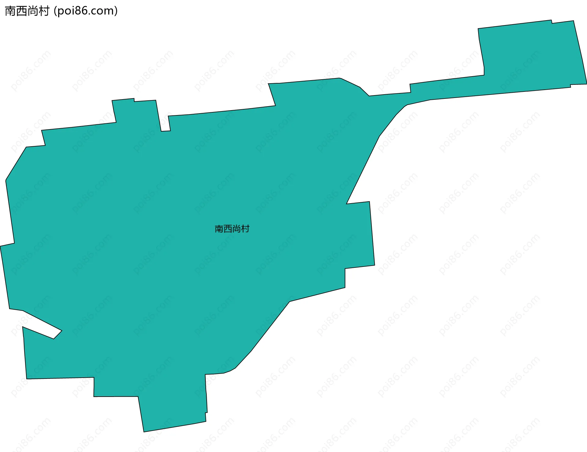 南西尚村边界地图