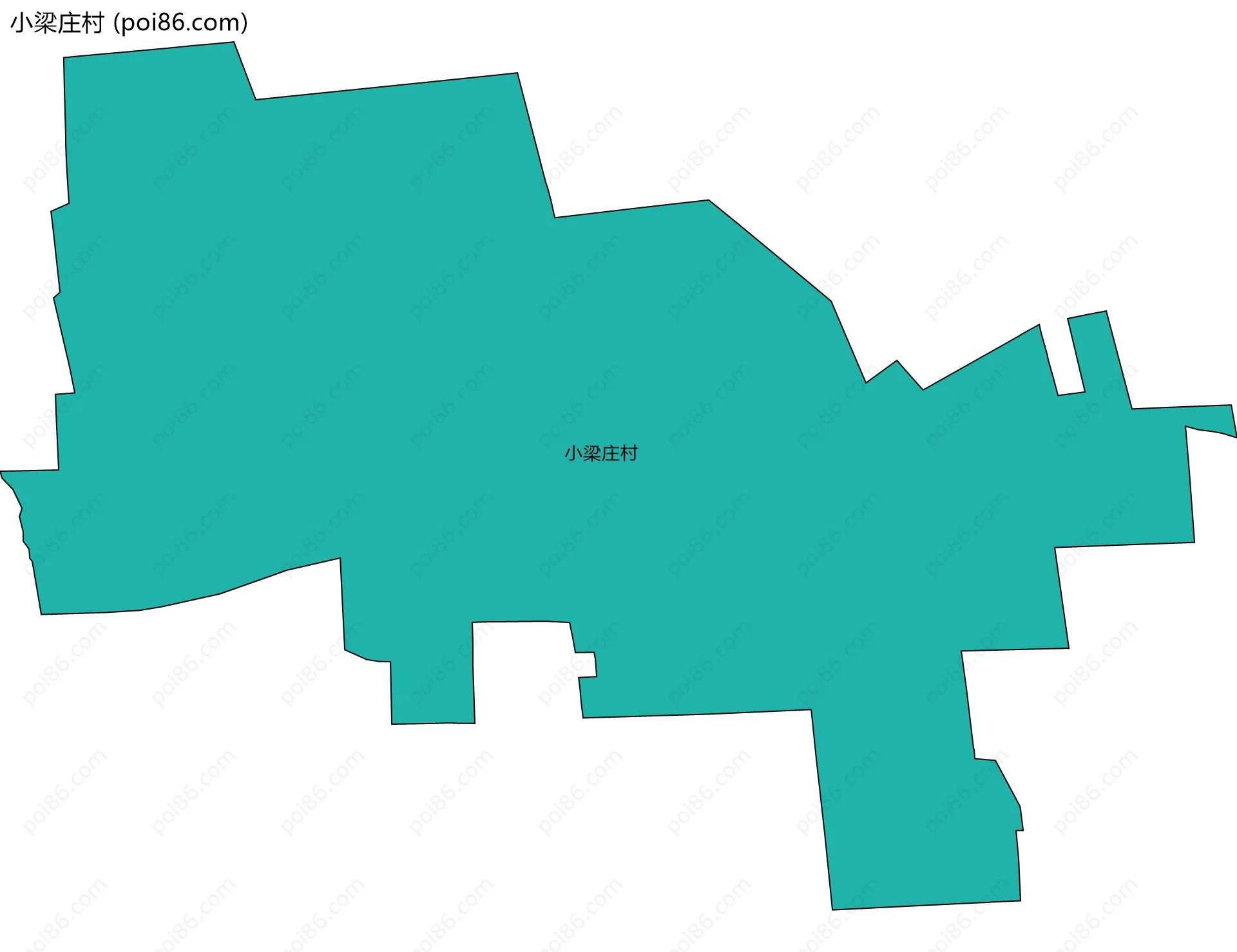 小梁庄村边界地图