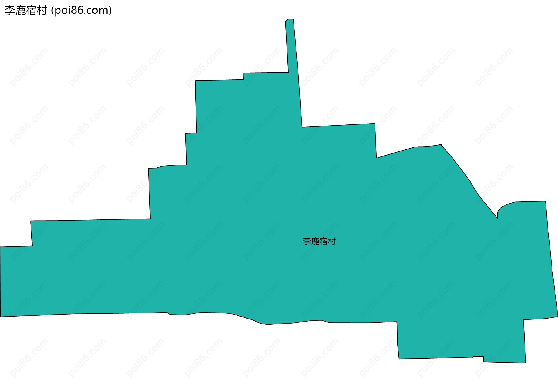 李鹿宿村边界地图