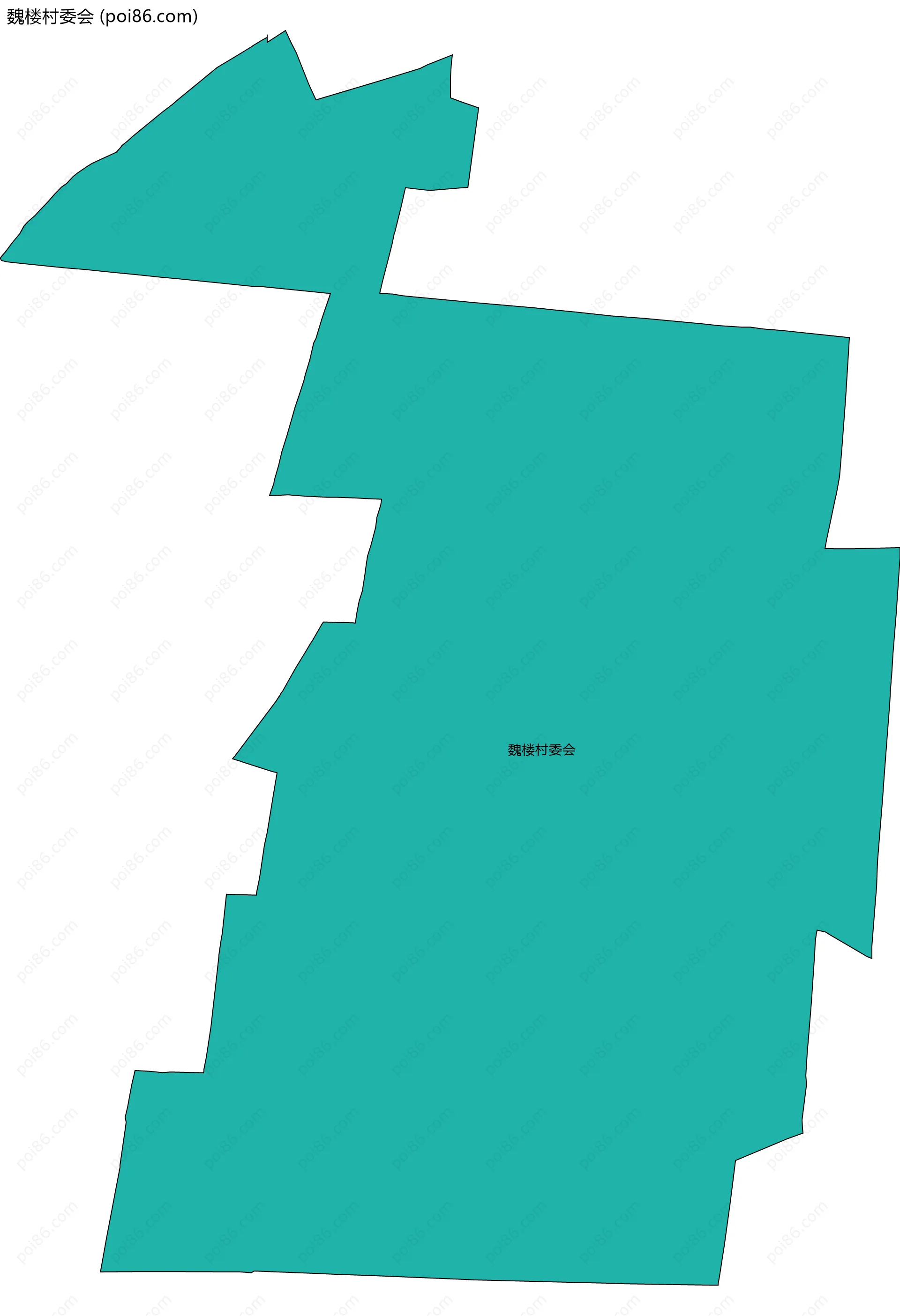 魏楼村委会边界地图