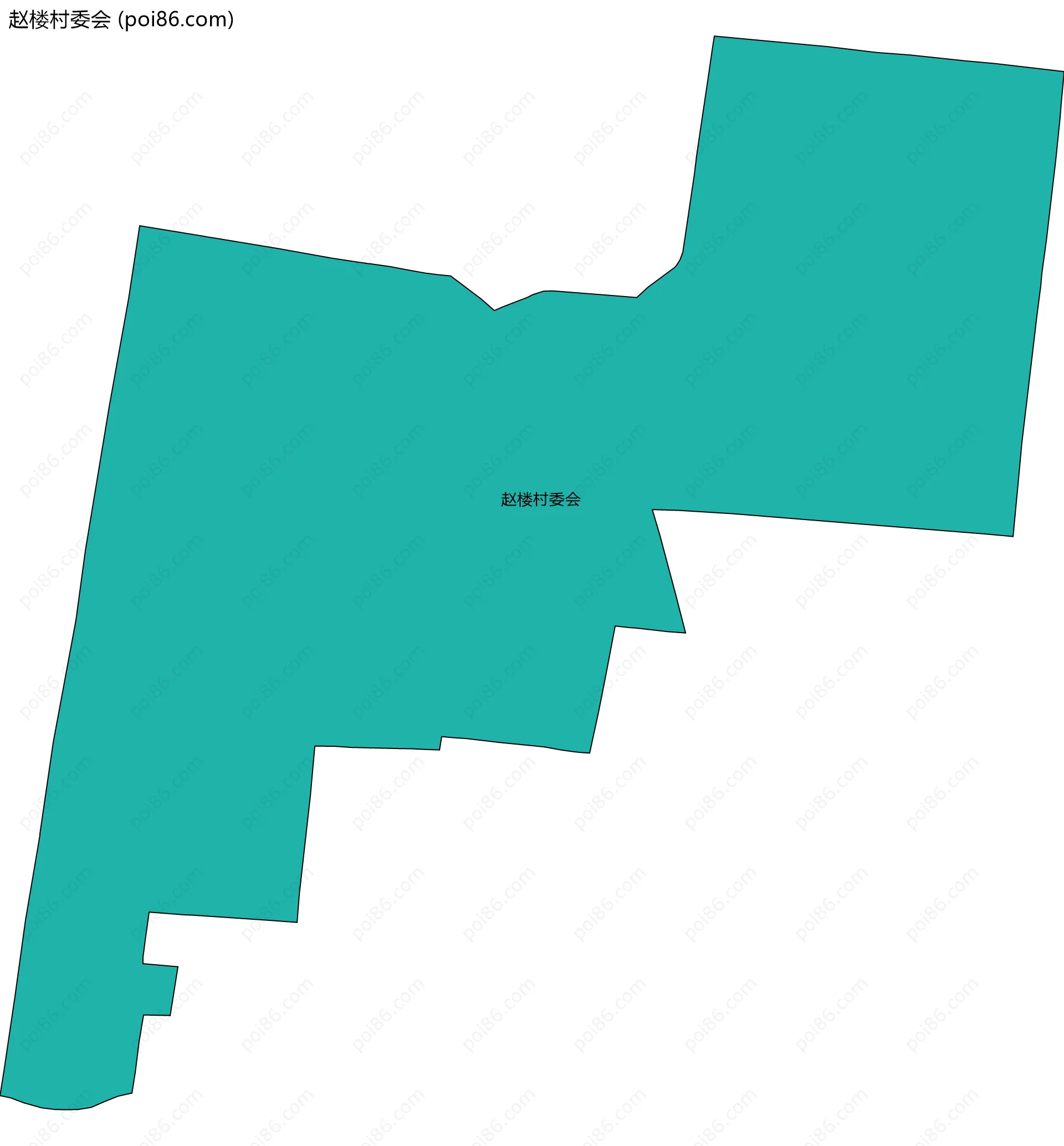 赵楼村委会边界地图