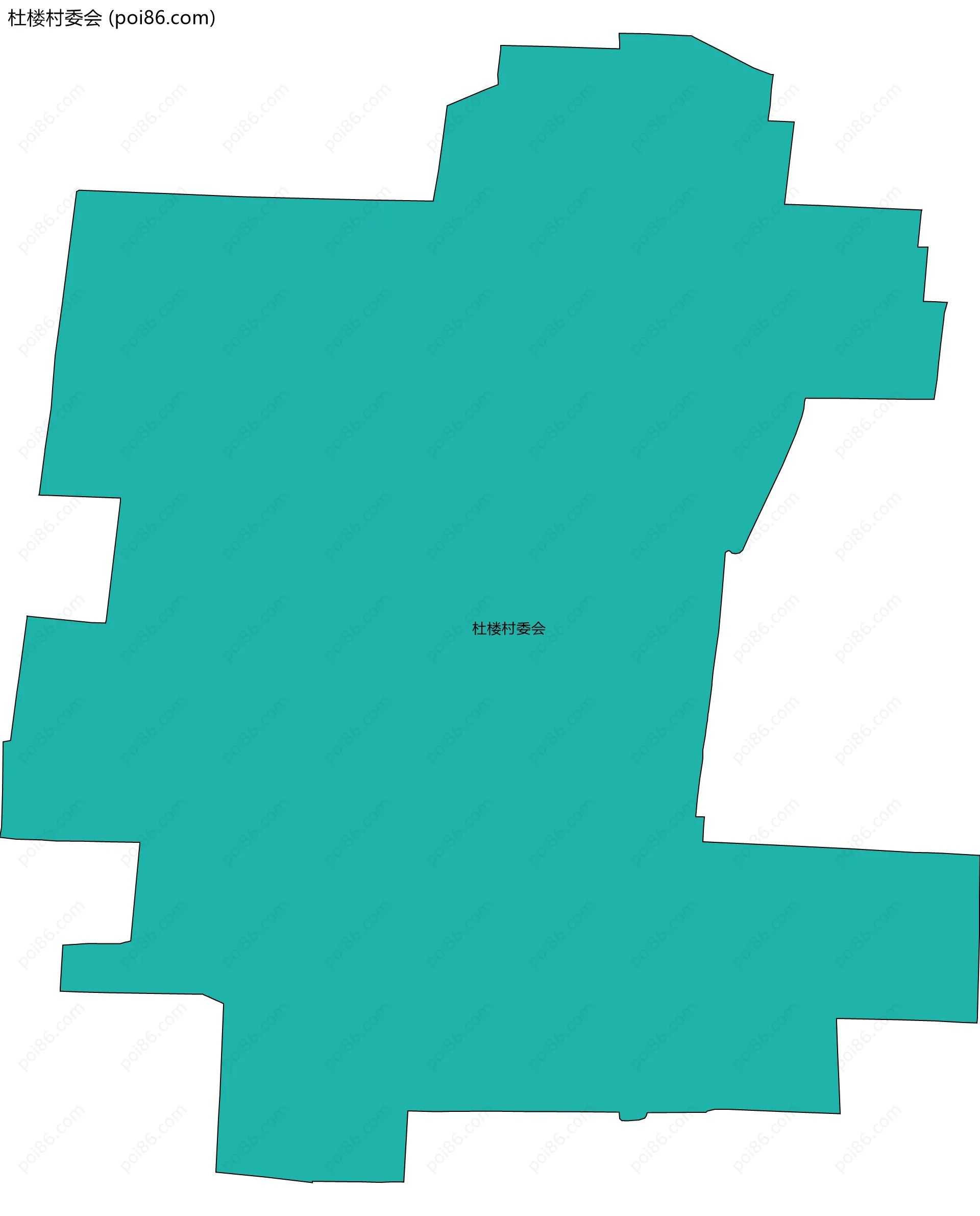 杜楼村委会边界地图