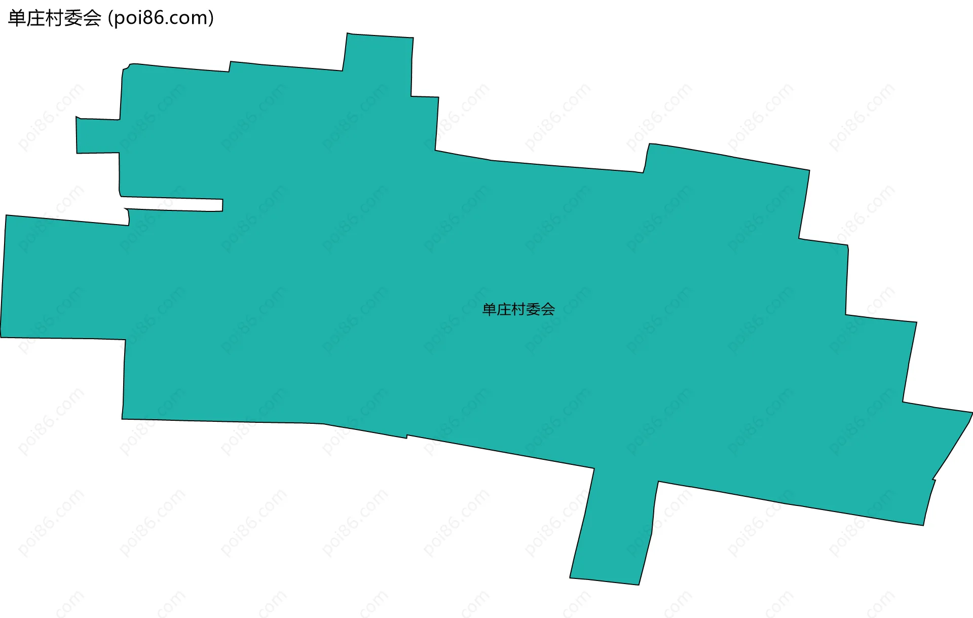 单庄村委会边界地图