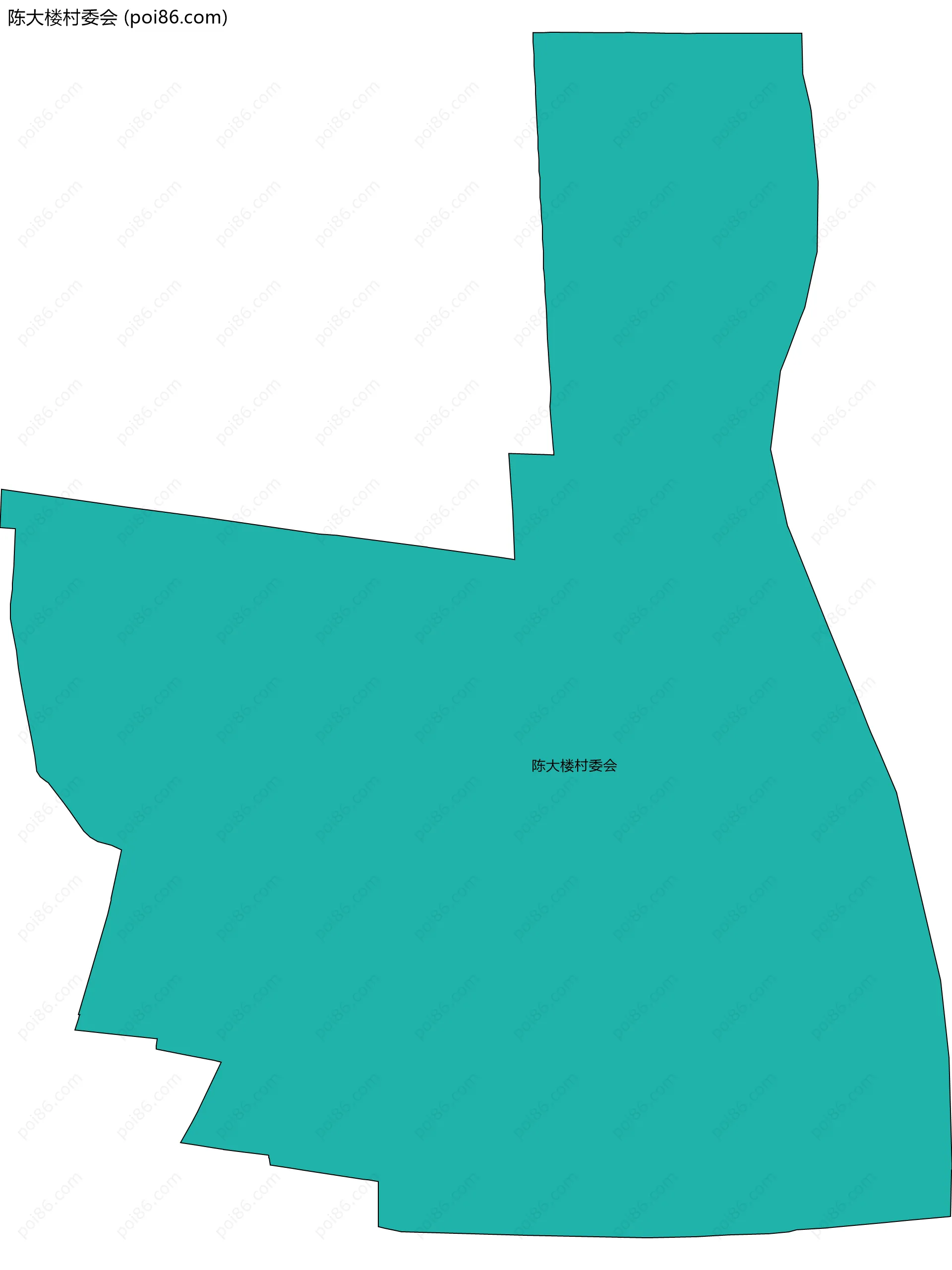 陈大楼村委会边界地图