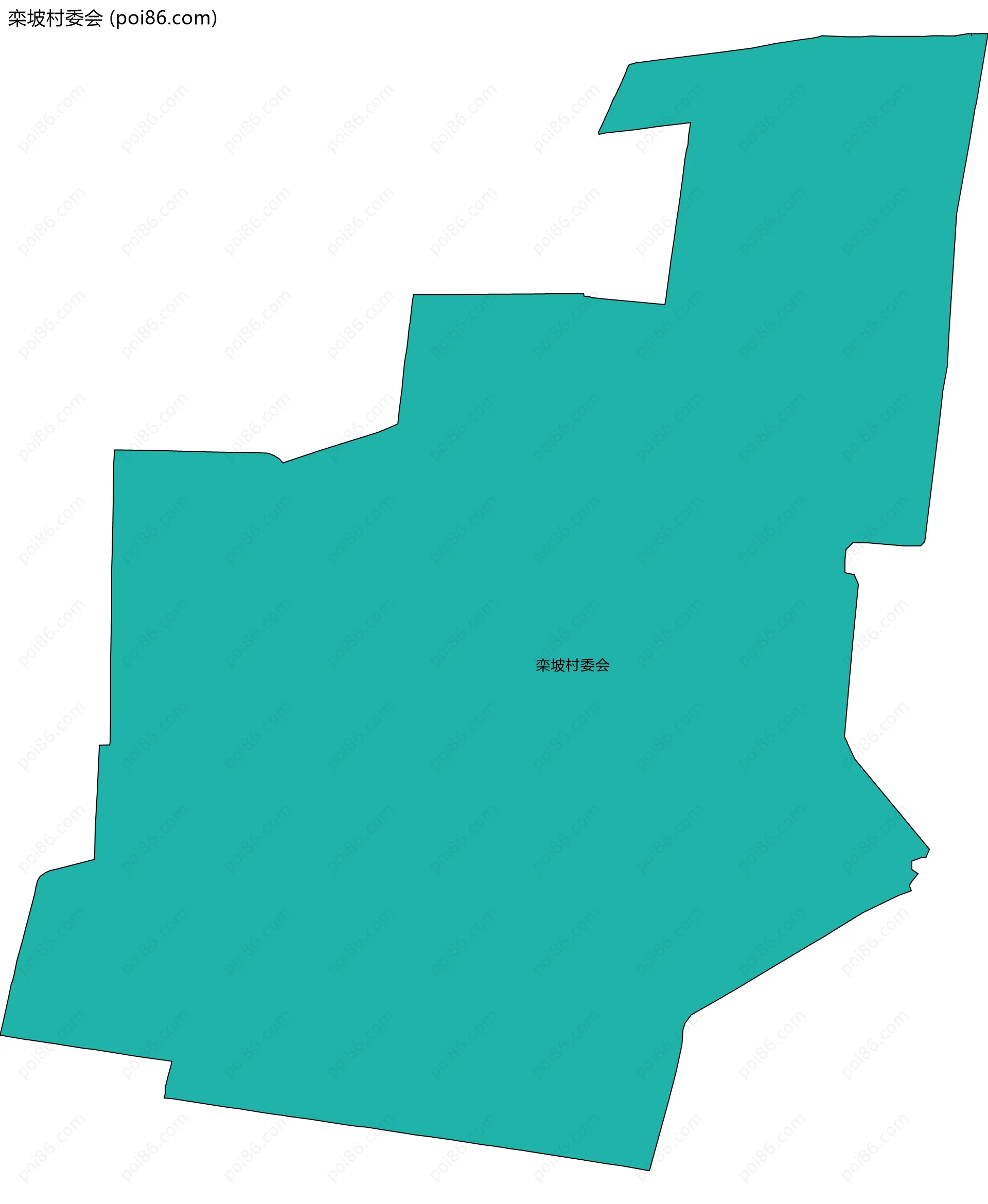 栾坡村委会边界地图