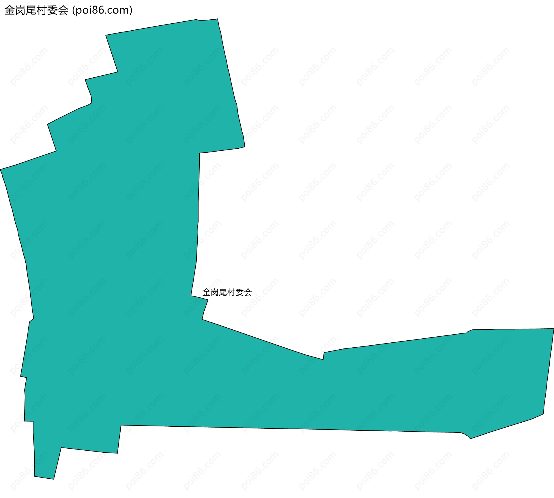 金岗尾村委会边界地图