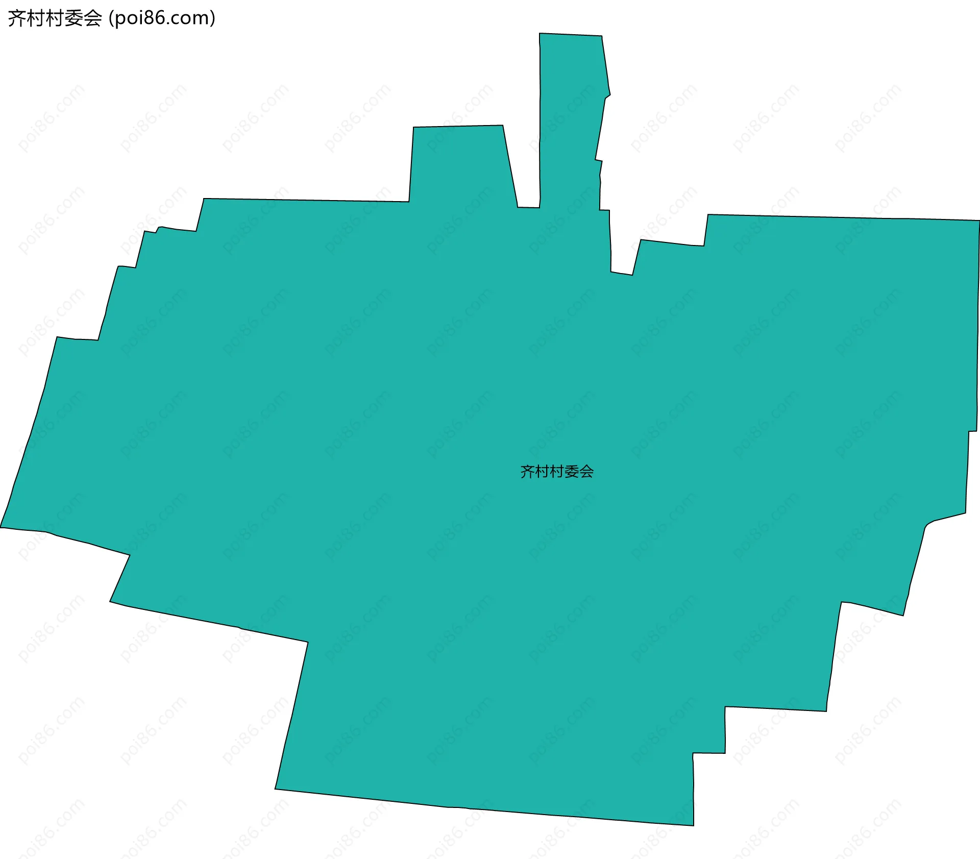 齐村村委会边界地图