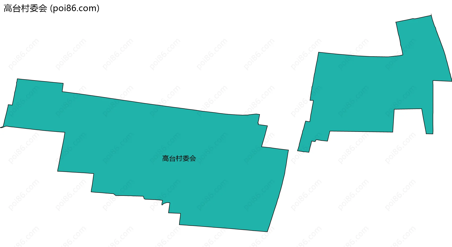 高台村委会边界地图