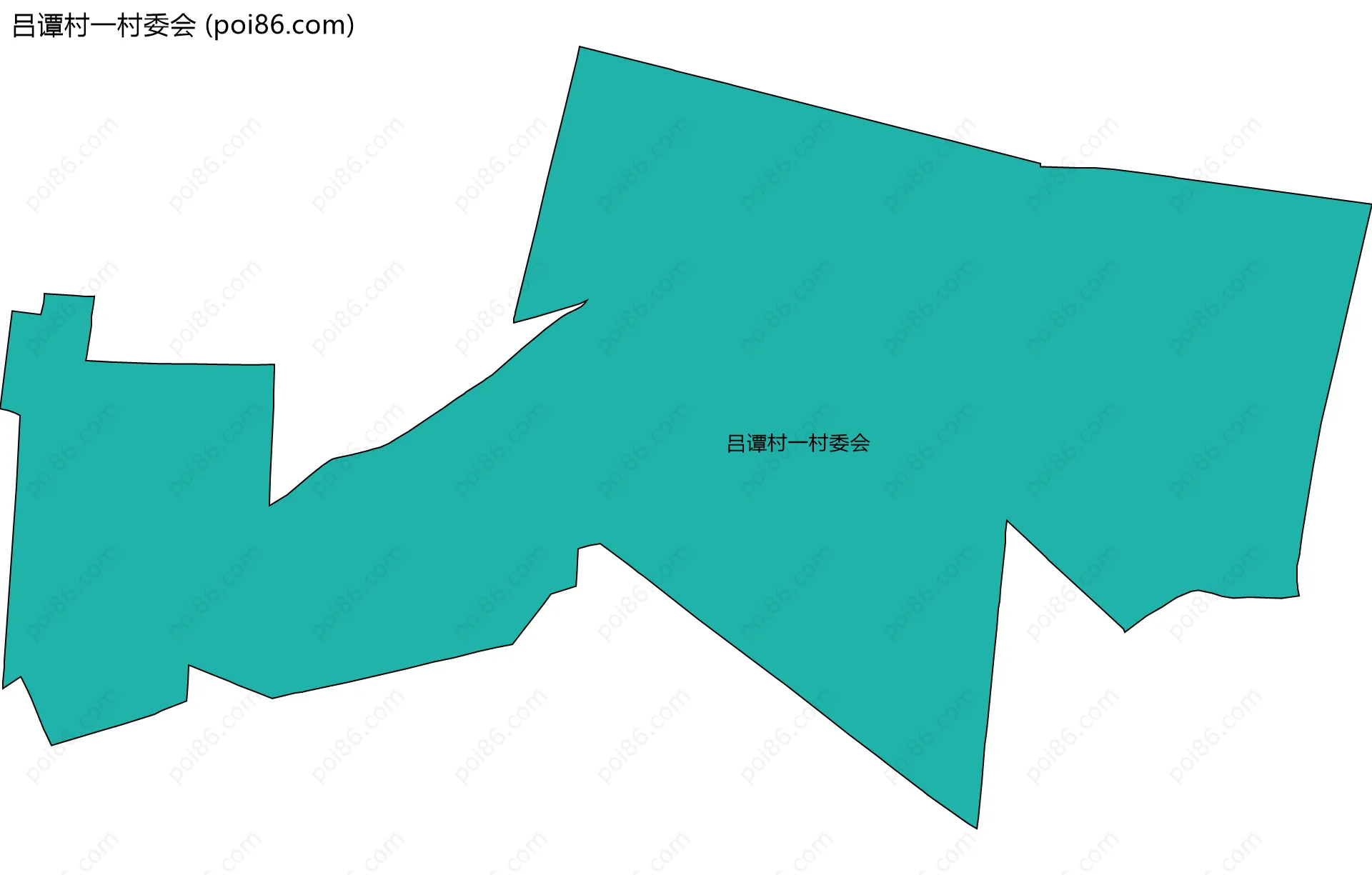 吕谭村一村委会边界地图