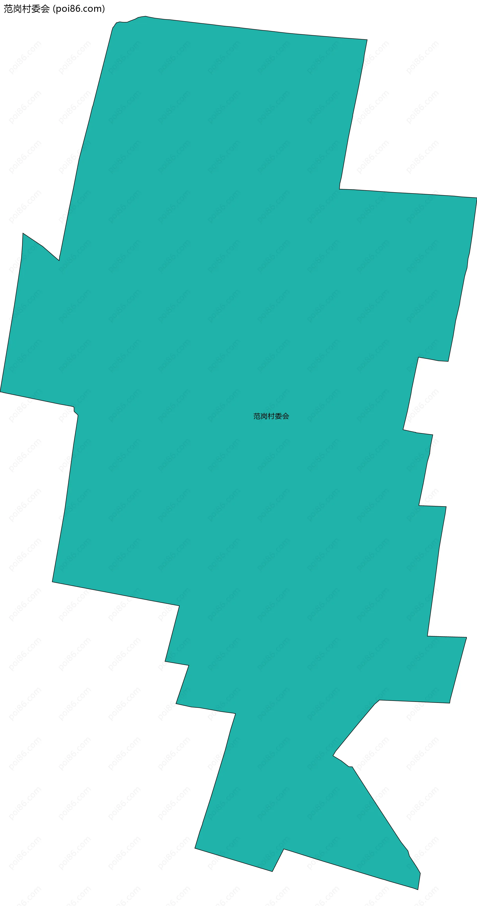 范岗村委会边界地图