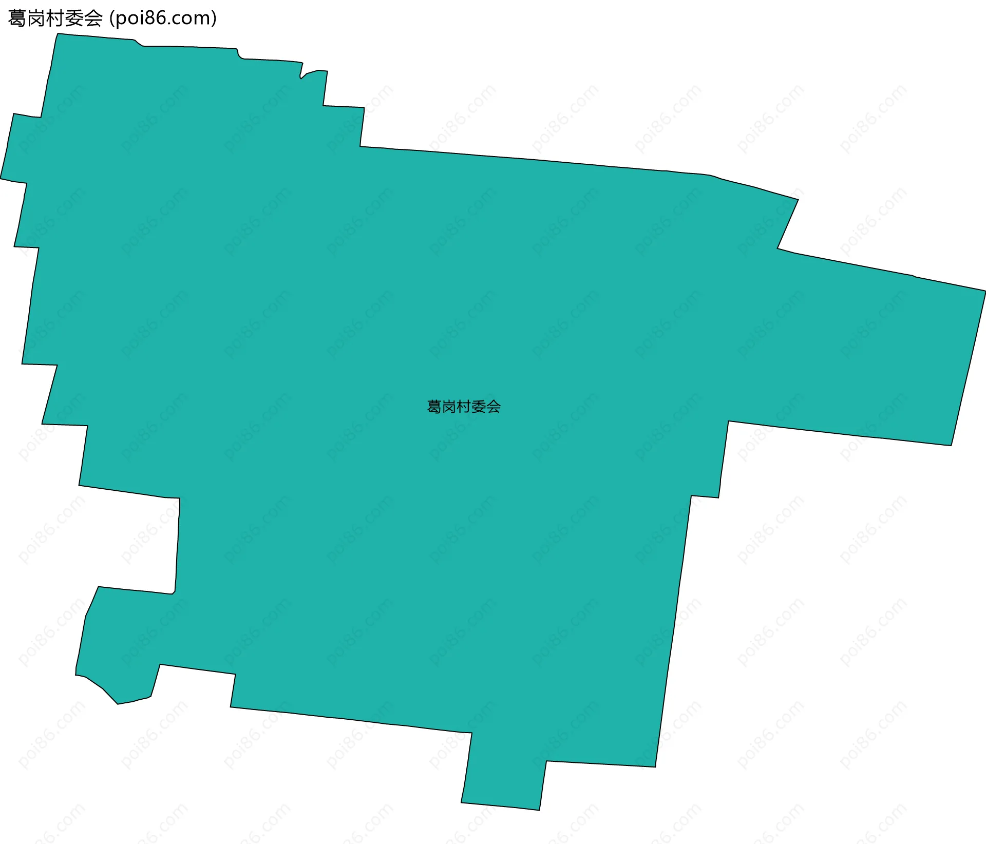 葛岗村委会边界地图