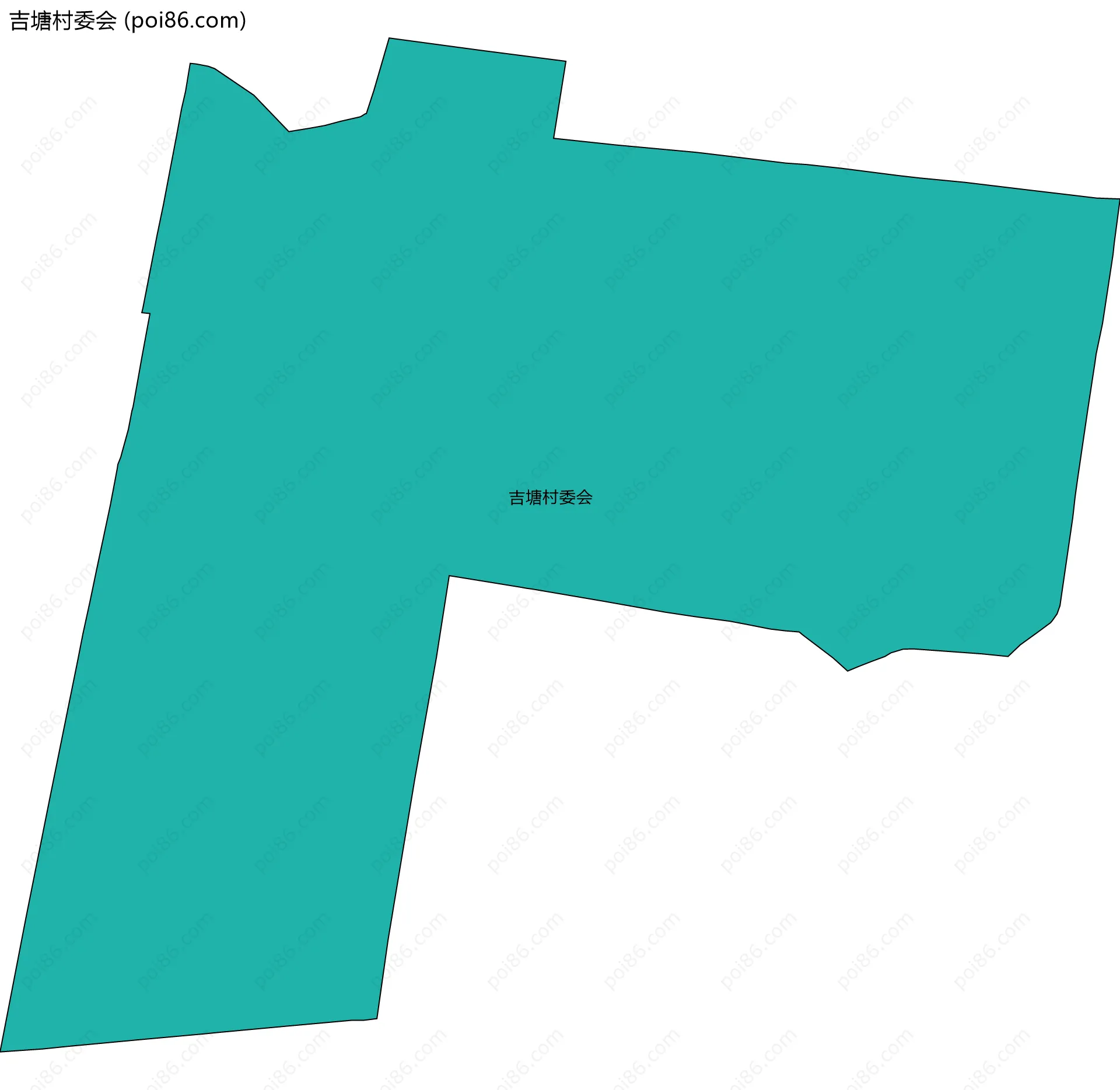 吉塘村委会边界地图