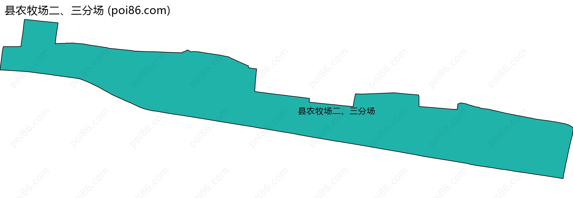 县农牧场二、三分场边界地图