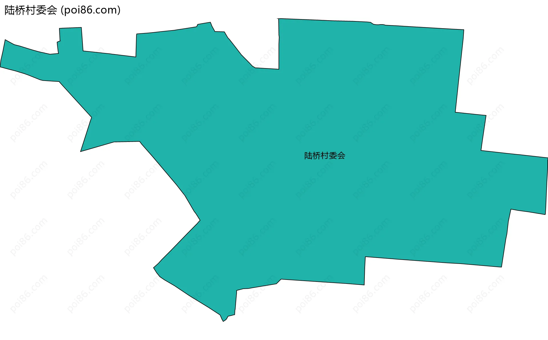 陆桥村委会边界地图
