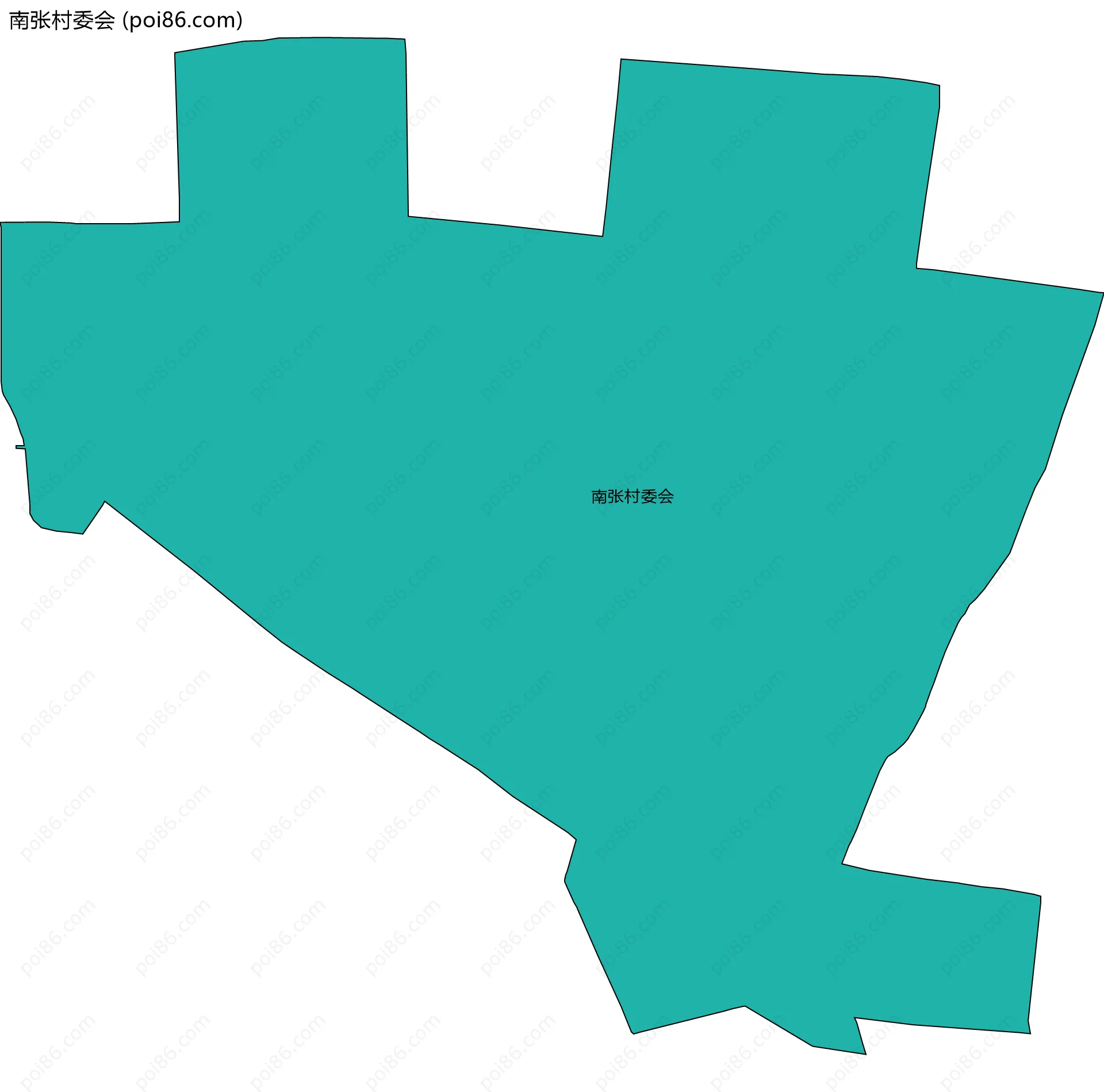 南张村委会边界地图