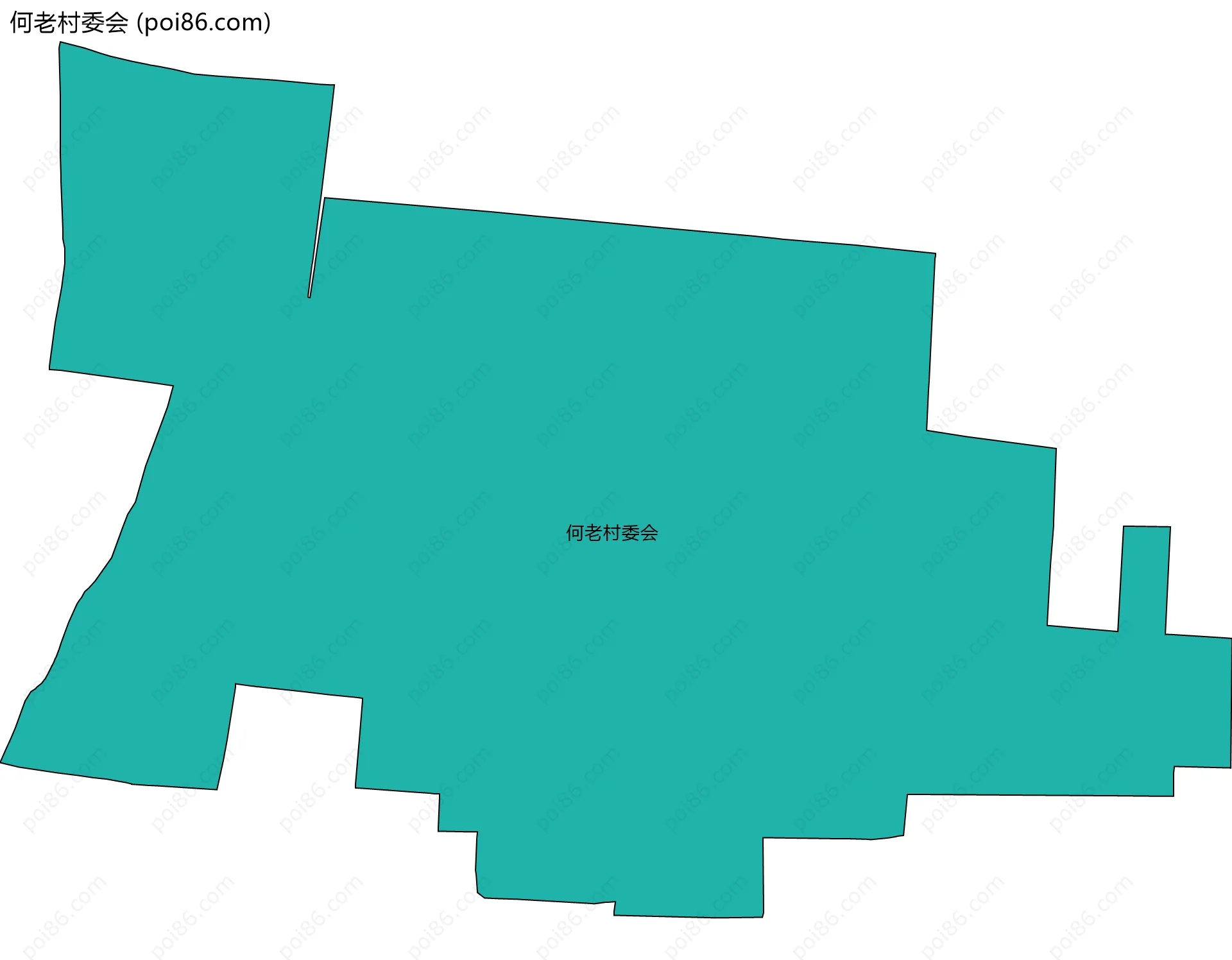 何老村委会边界地图