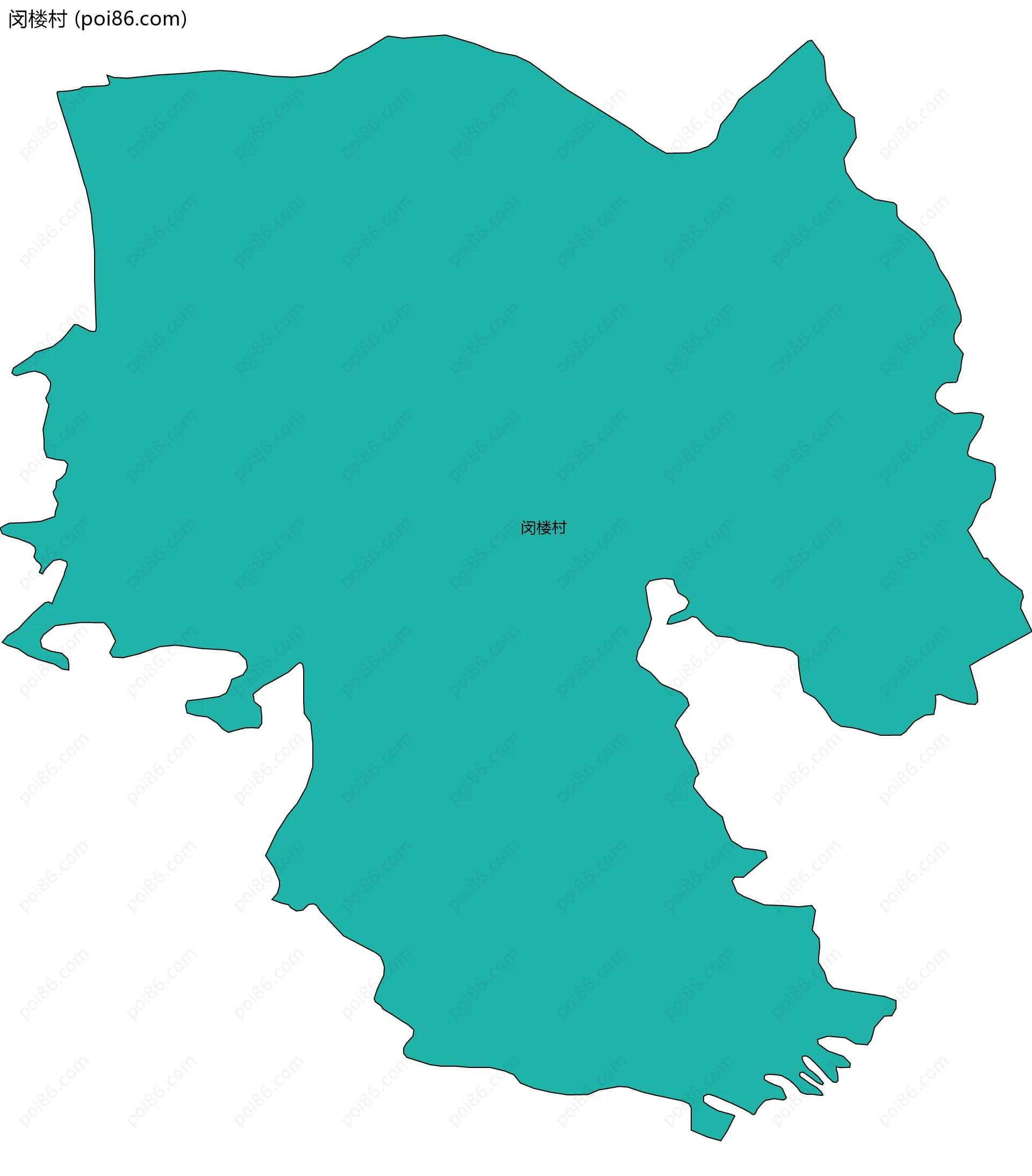 闵楼村边界地图