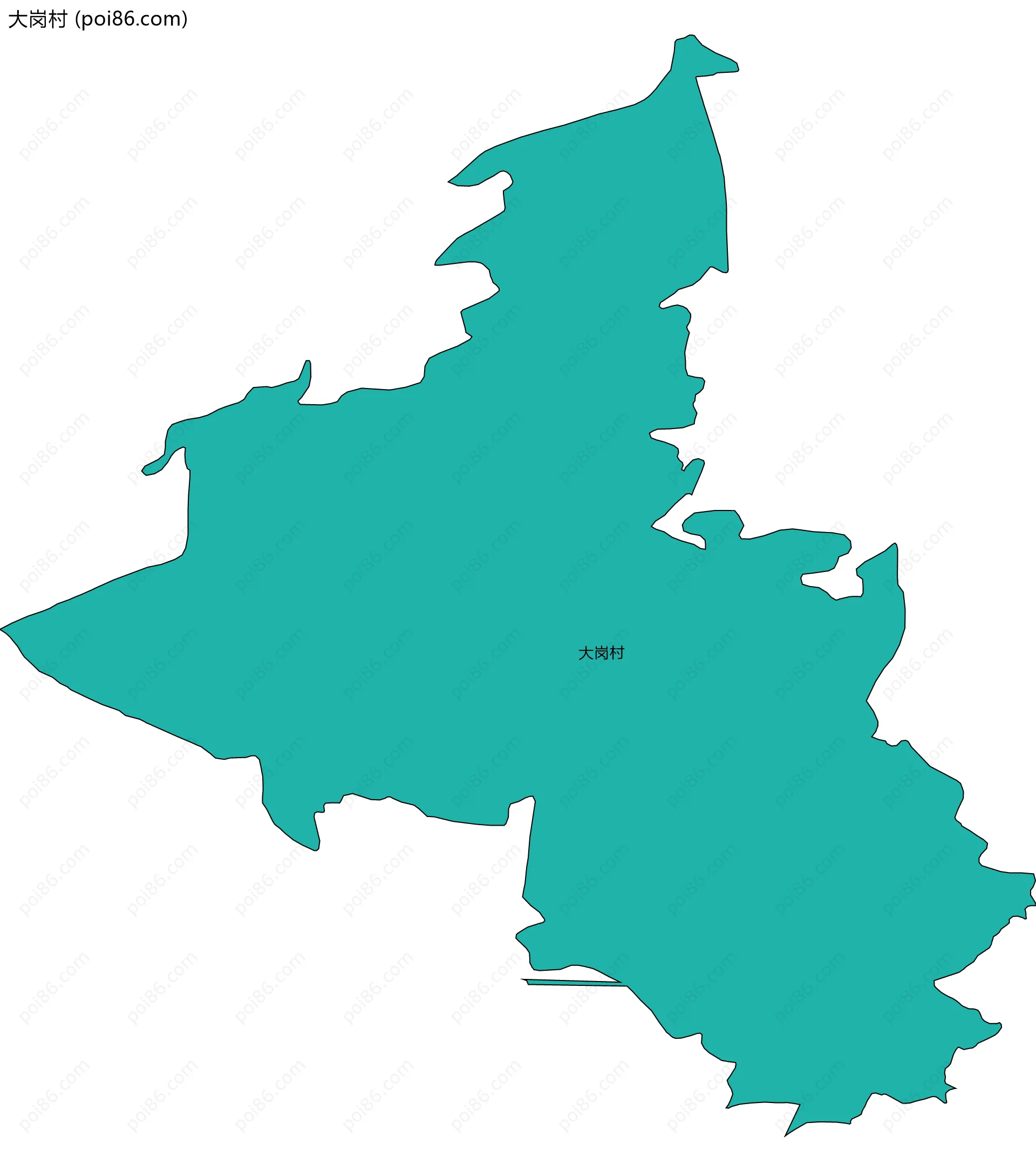 大岗村边界地图