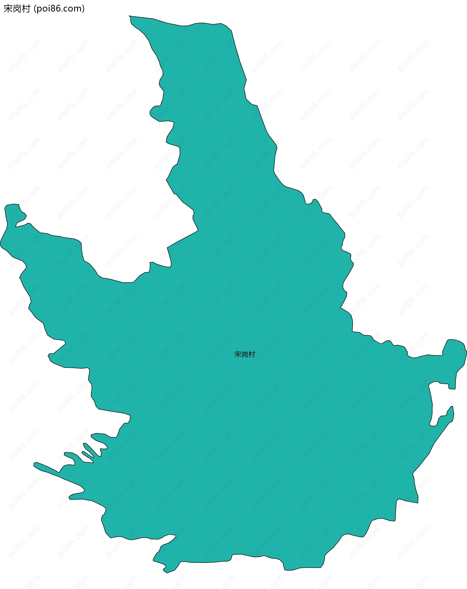 宋岗村边界地图