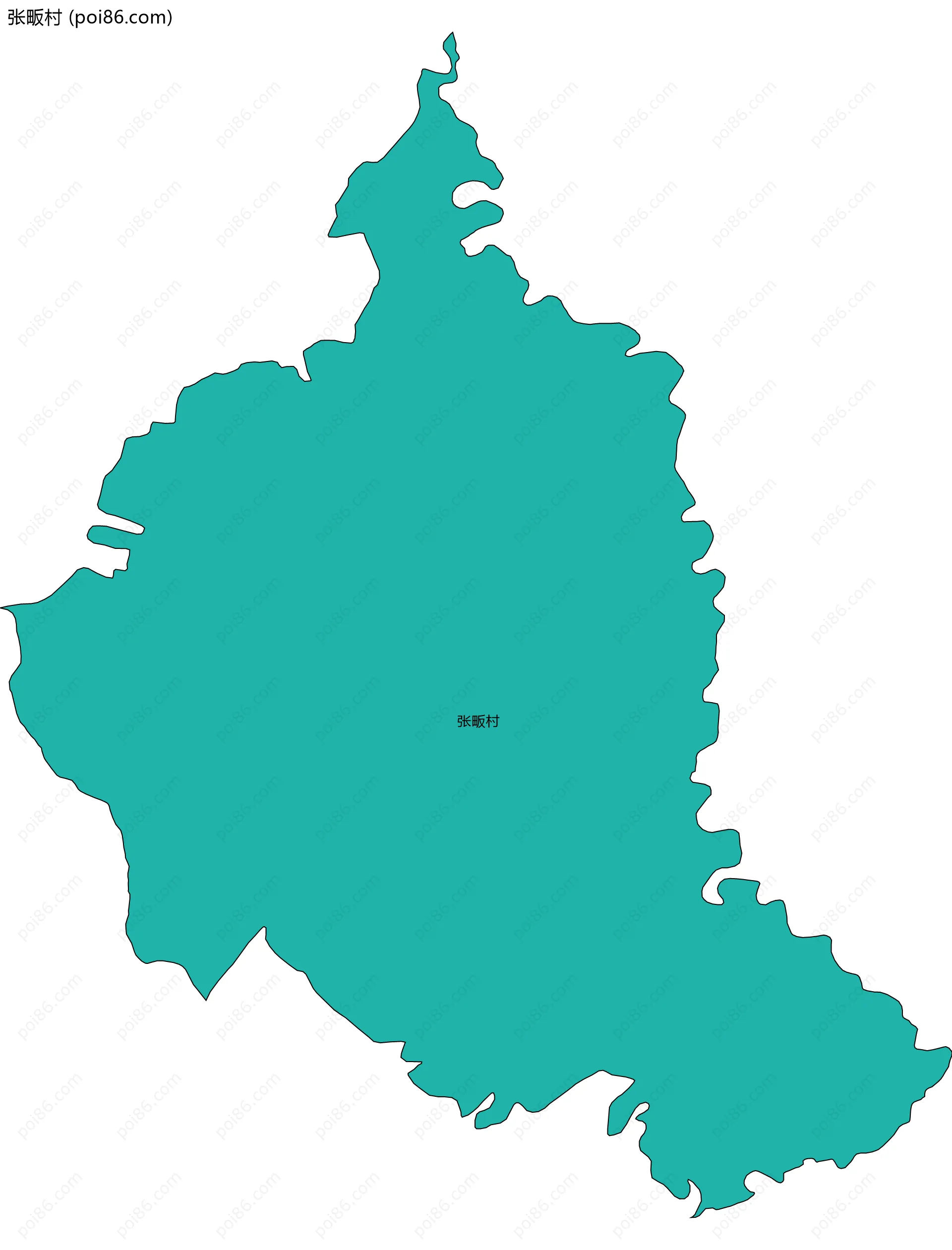 张畈村边界地图