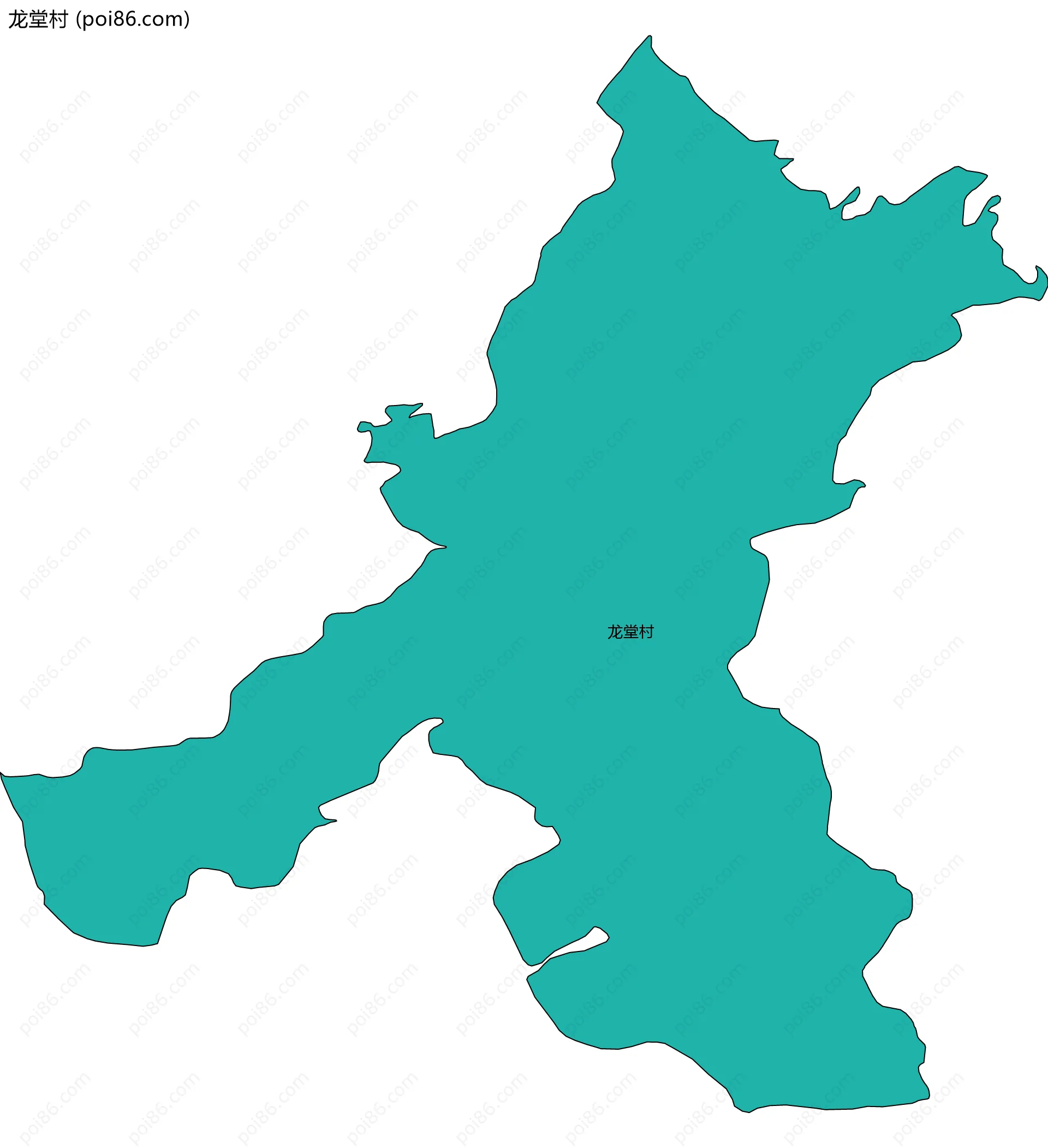 龙堂村边界地图