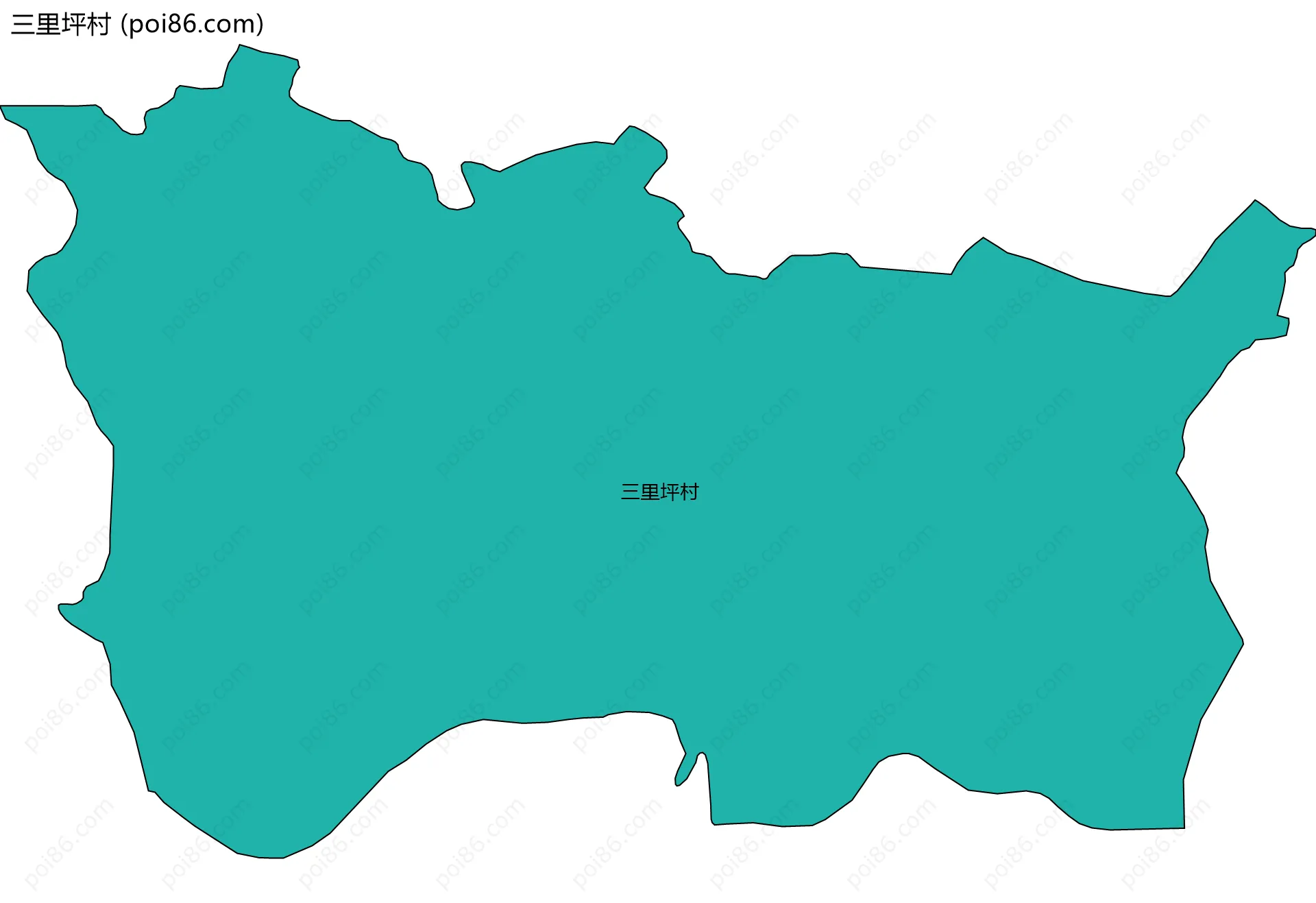 三里坪村边界地图