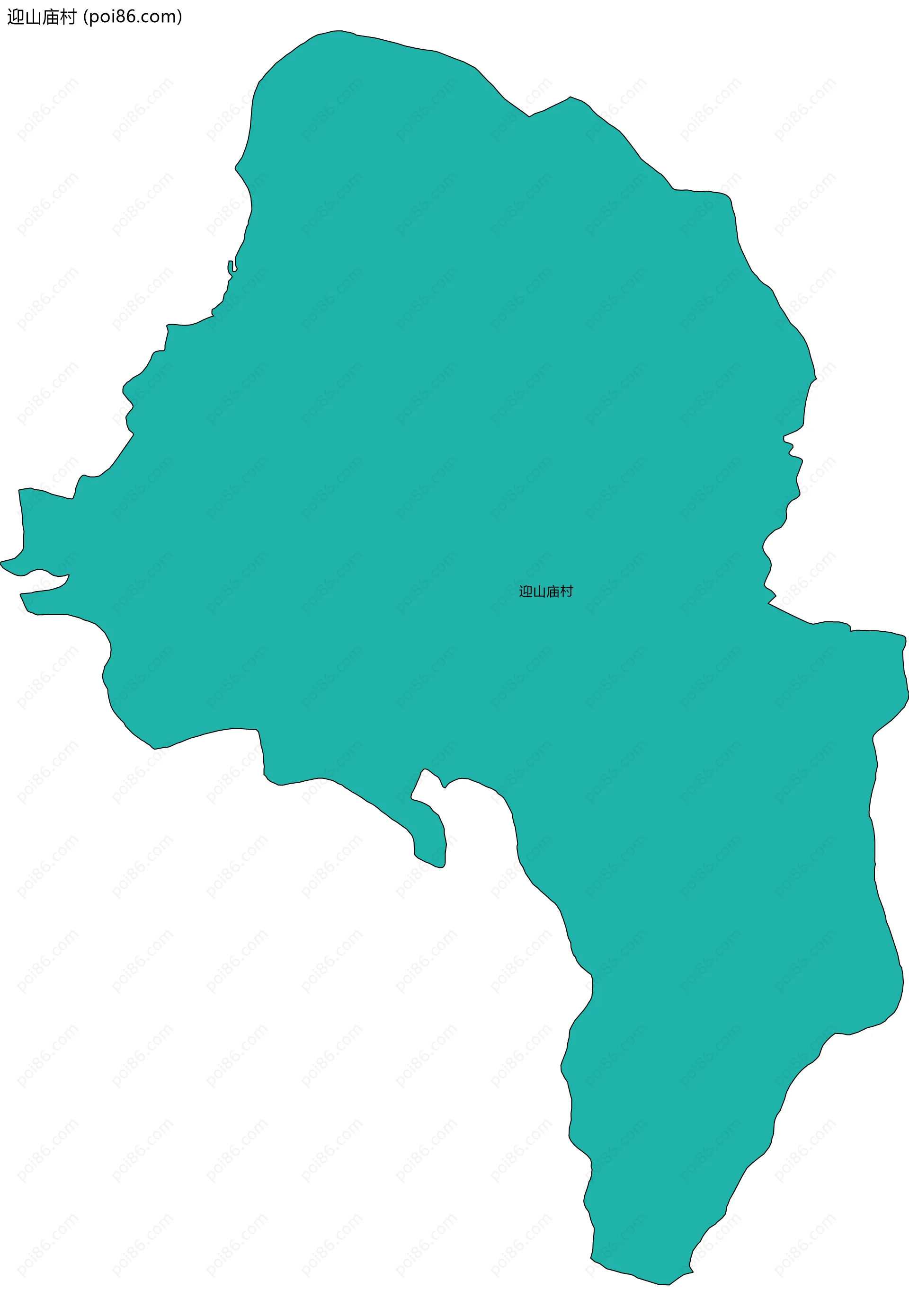 迎山庙村边界地图