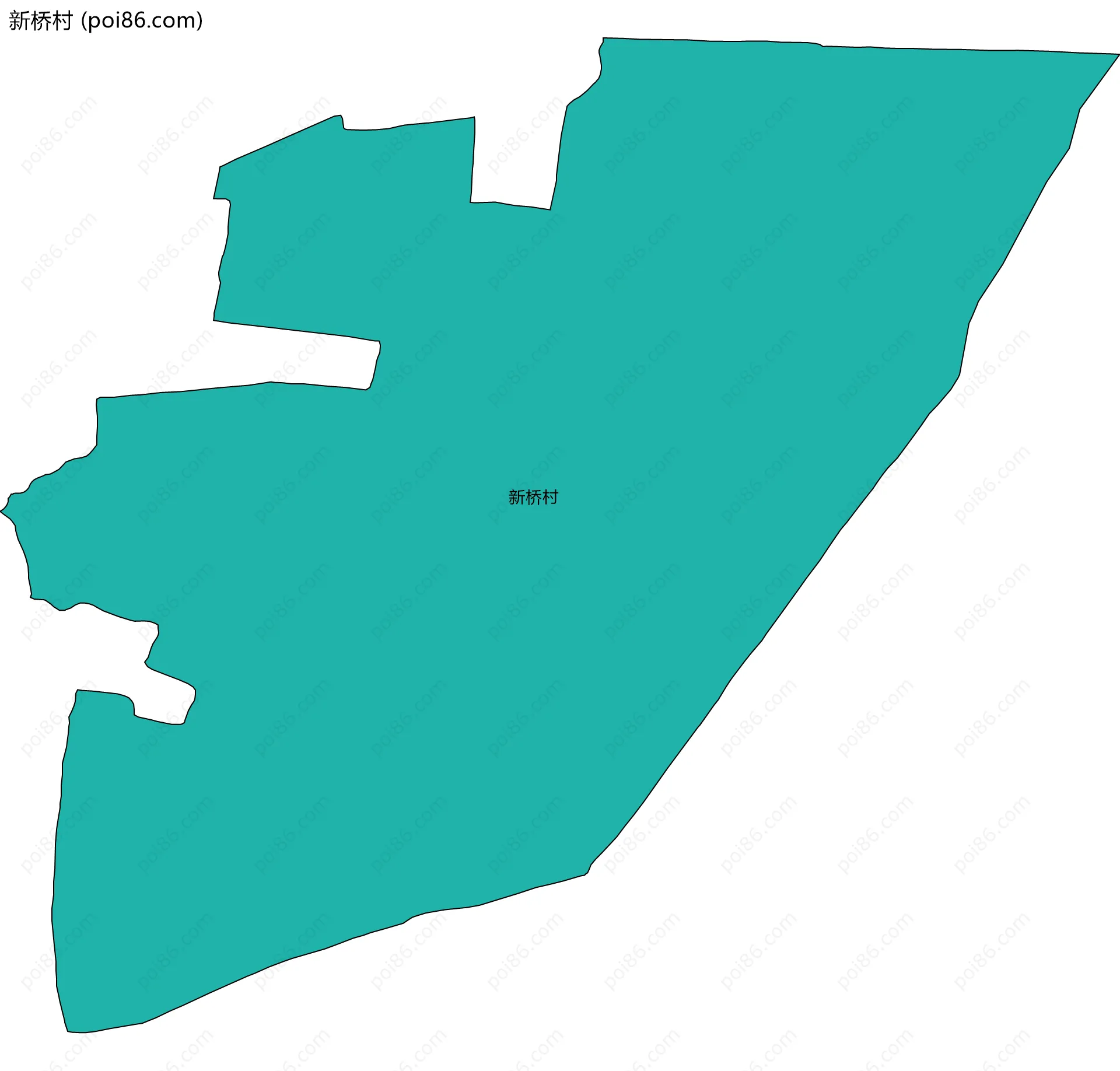 新桥村边界地图