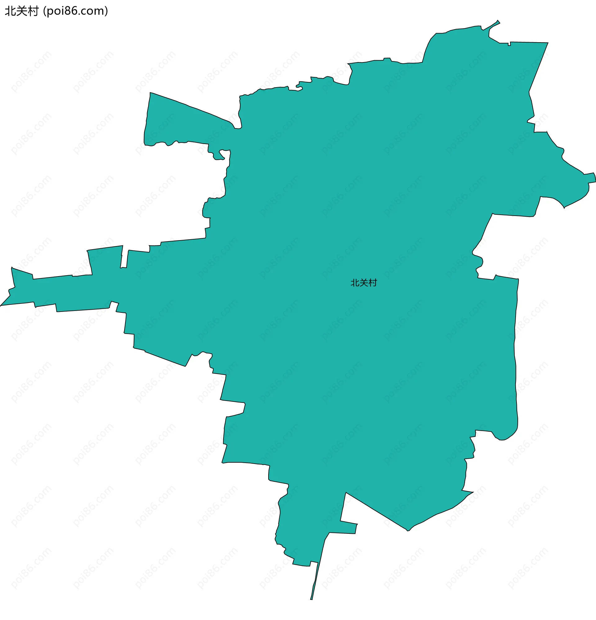 北关村边界地图