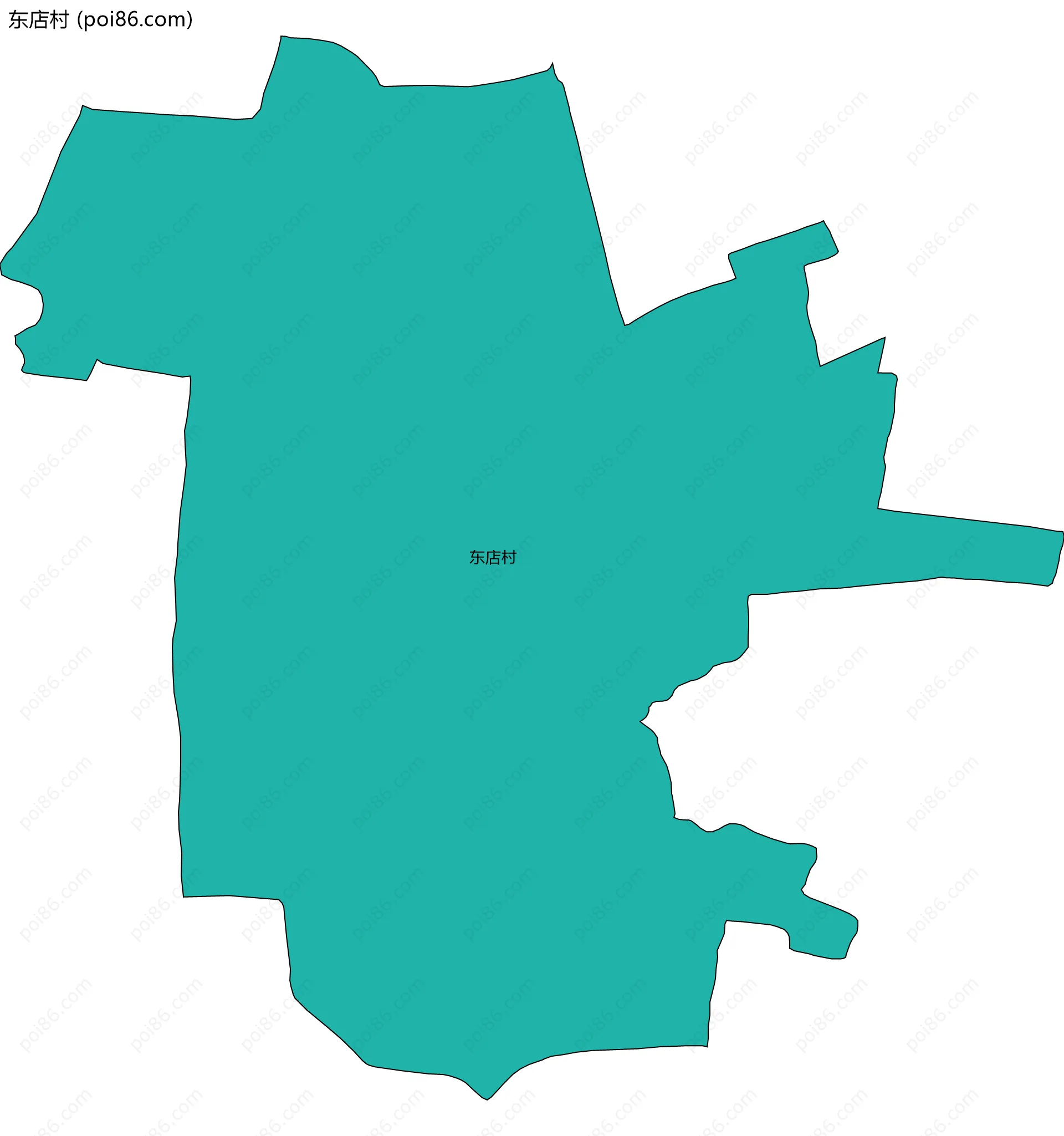 东店村边界地图