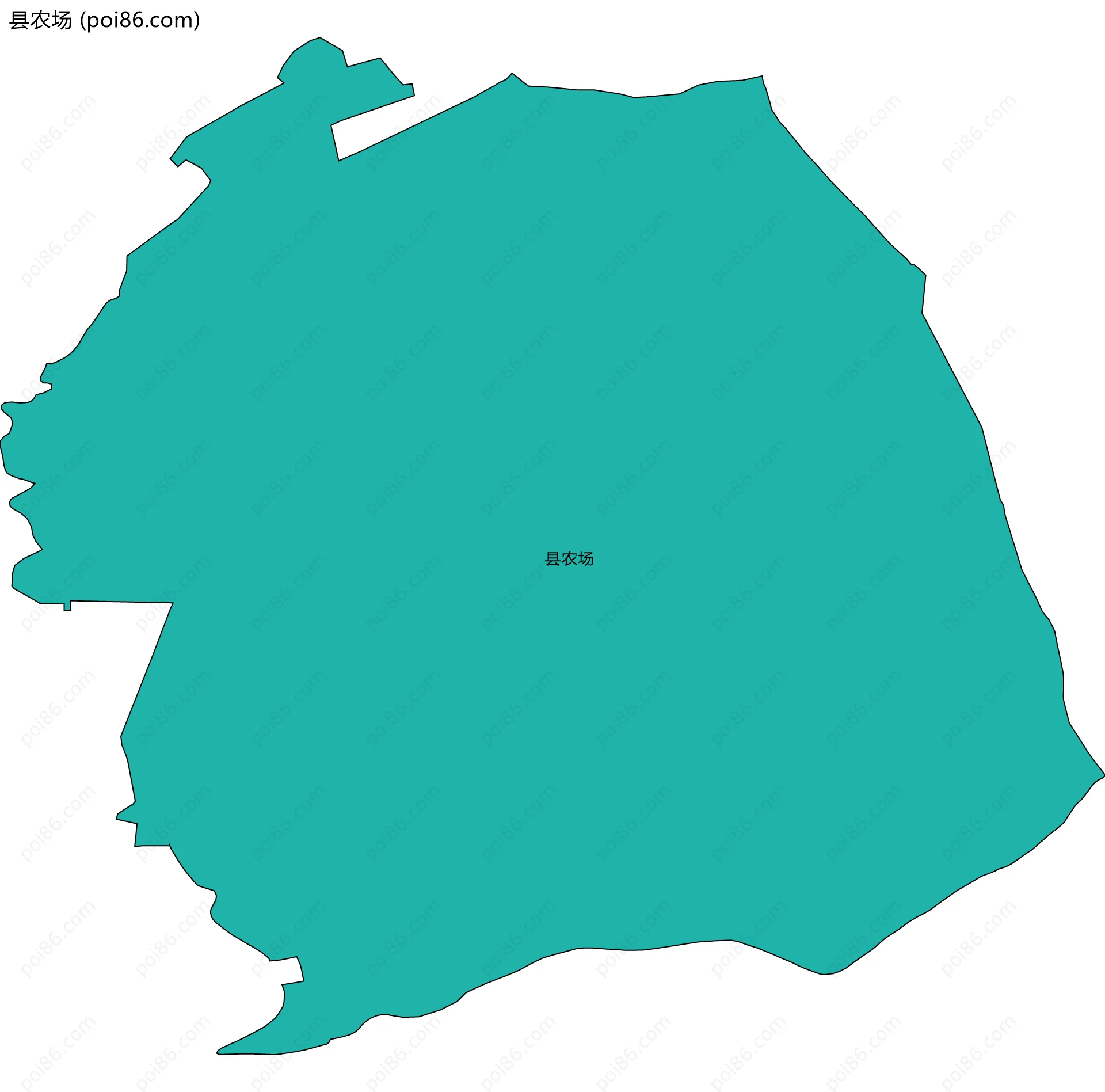 县农场边界地图