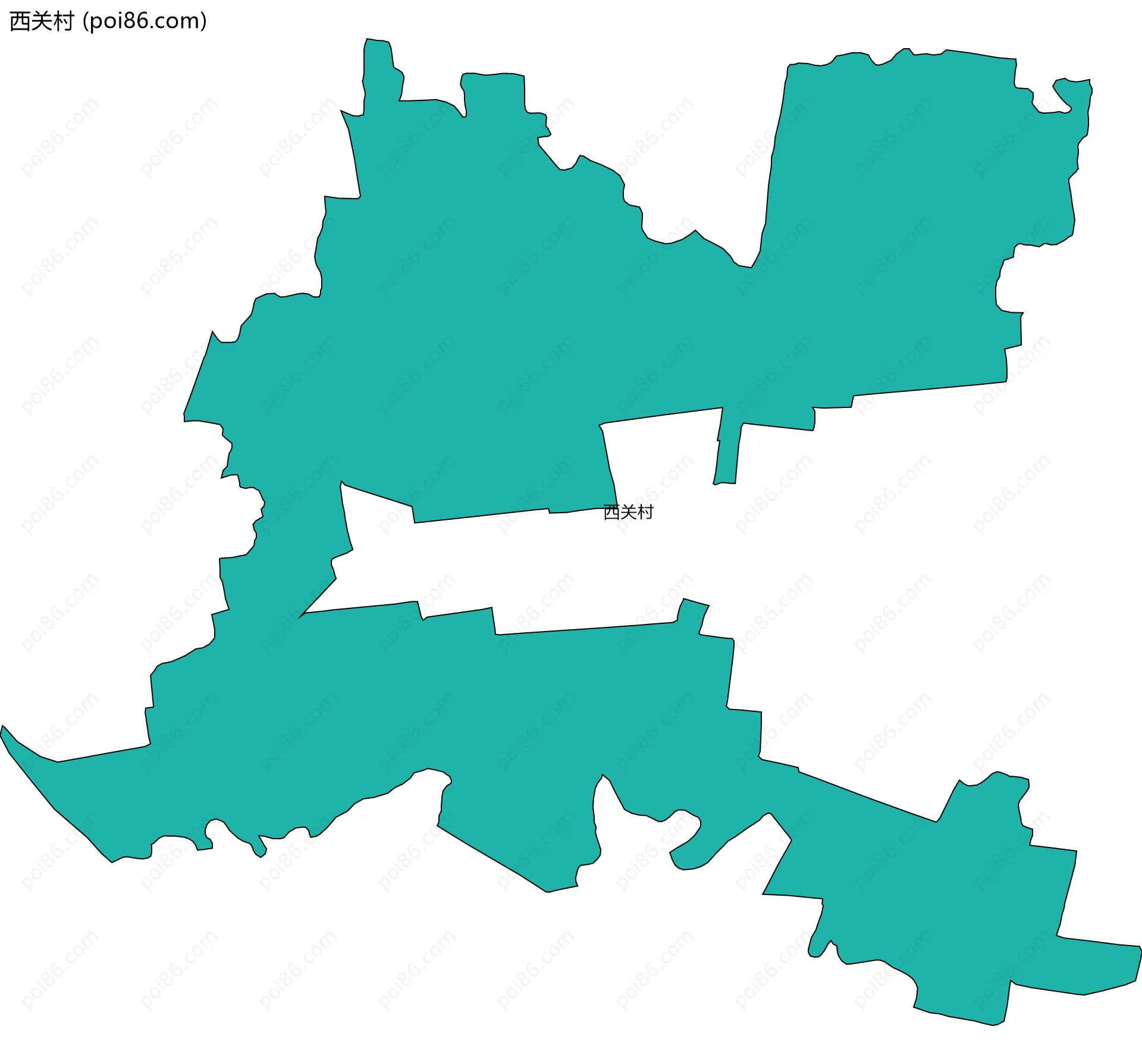 西关村边界地图