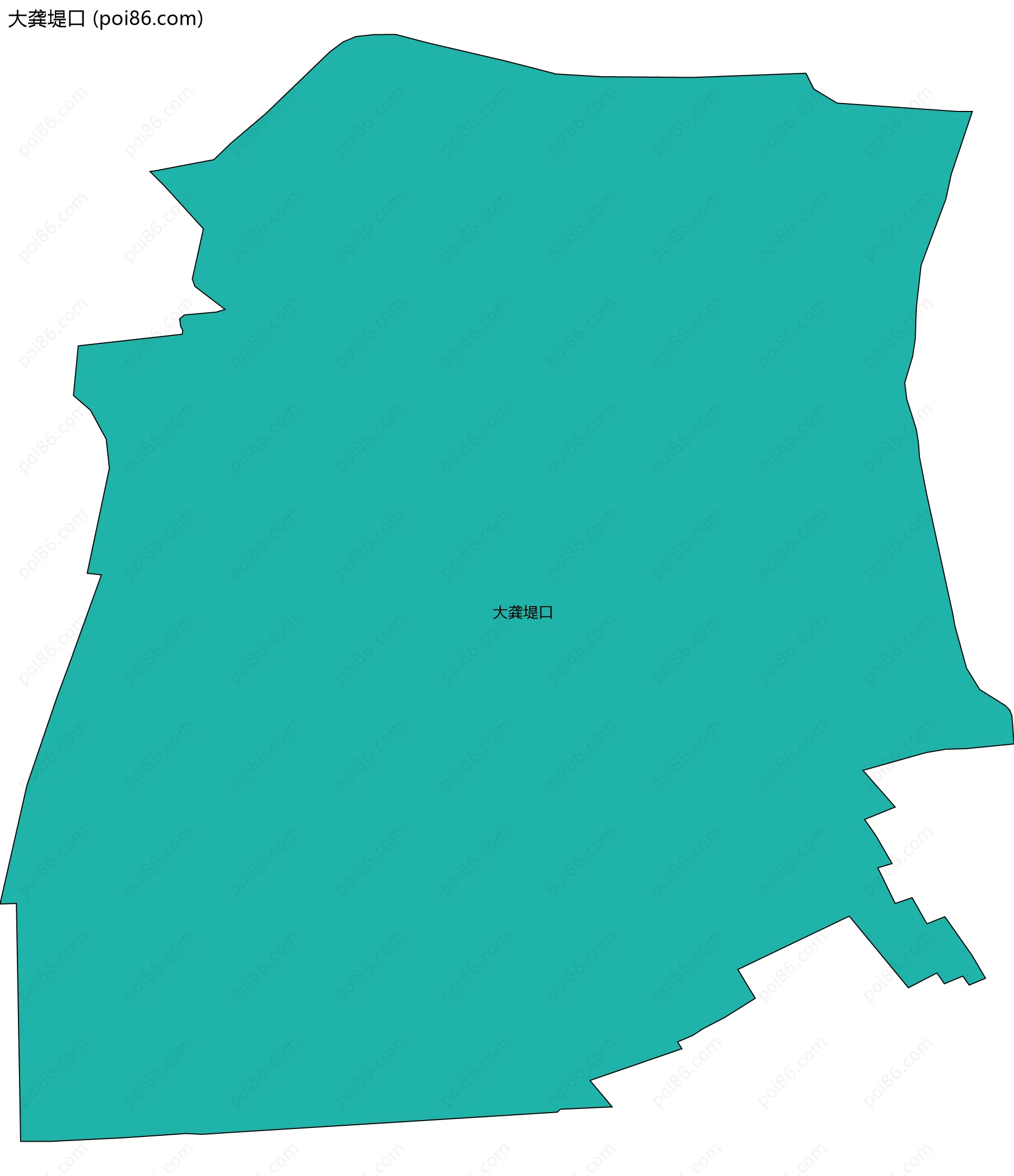 大龚堤口边界地图