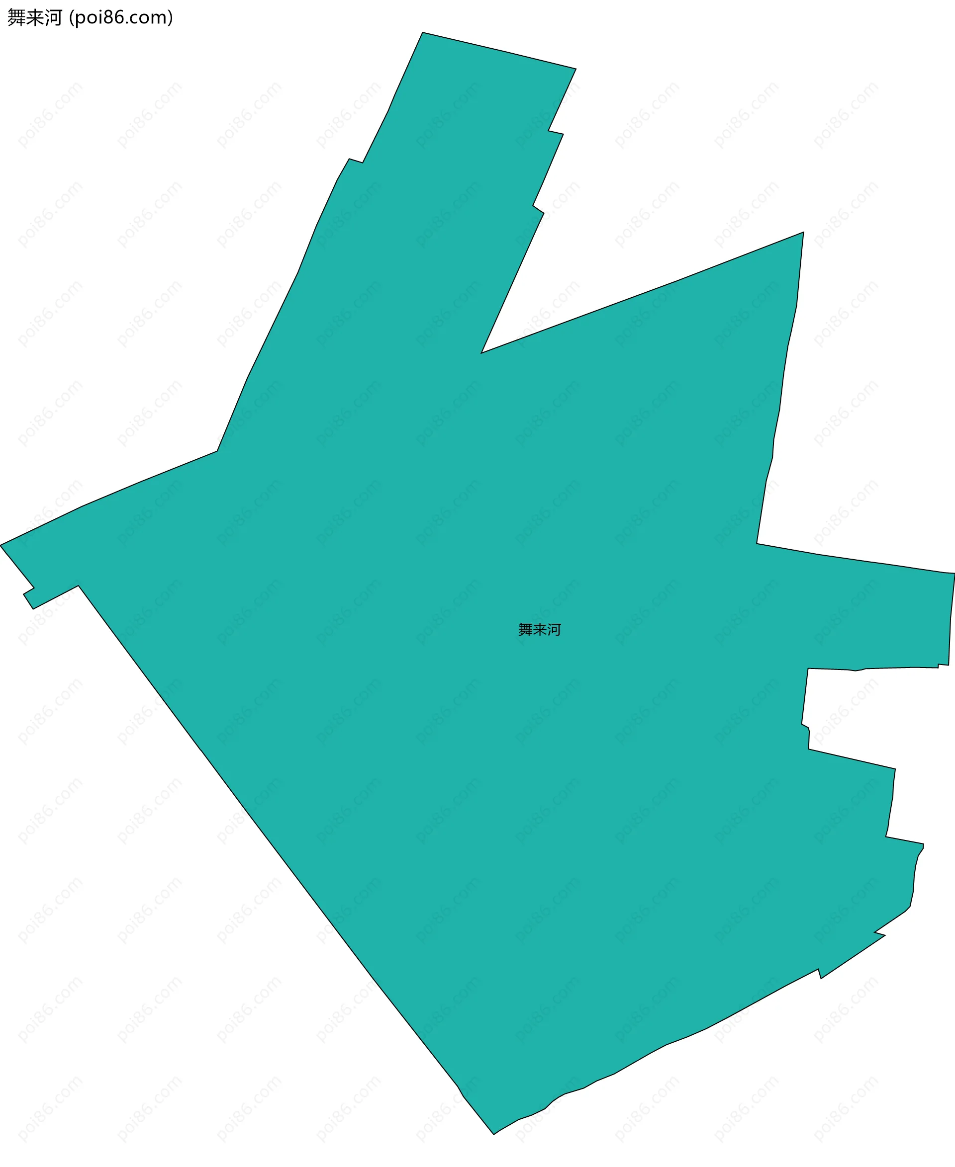 舞来河边界地图