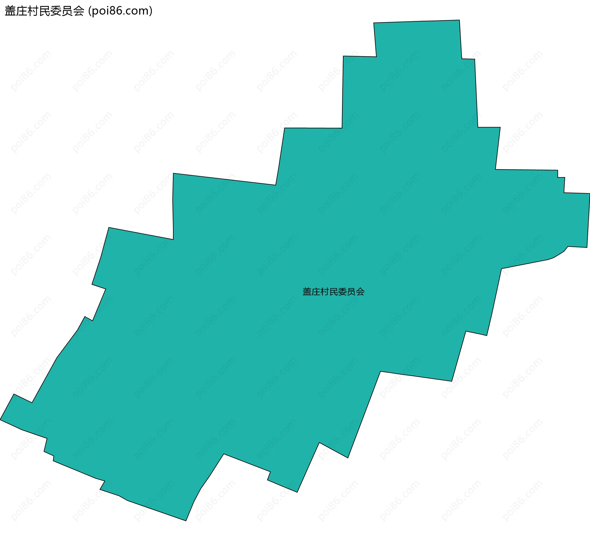 盖庄村民委员会边界地图