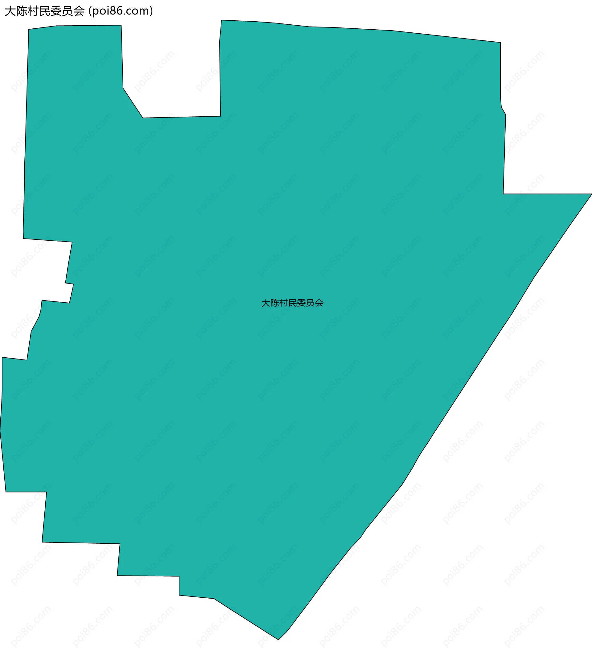 大陈村民委员会边界地图