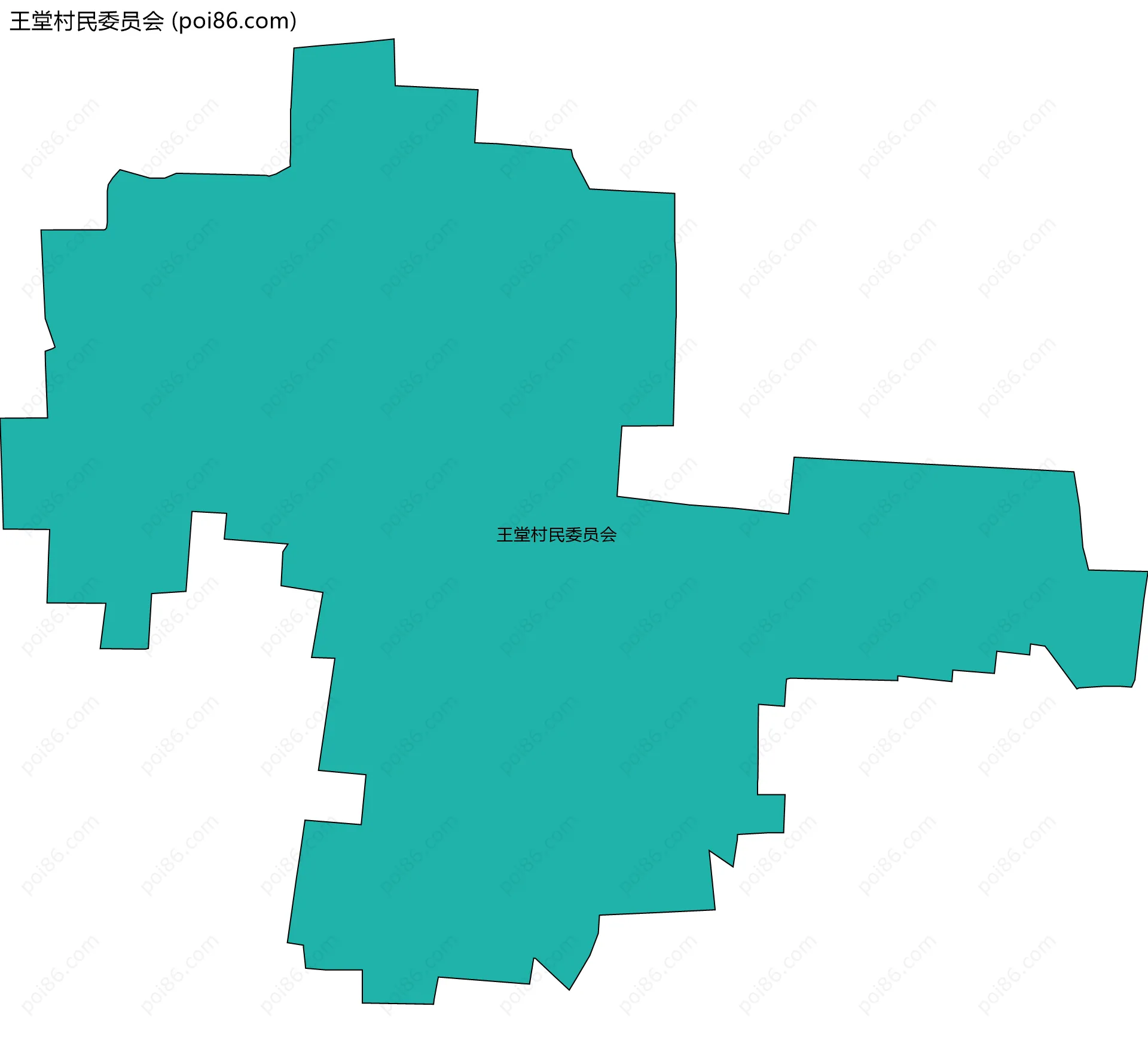 王堂村民委员会边界地图