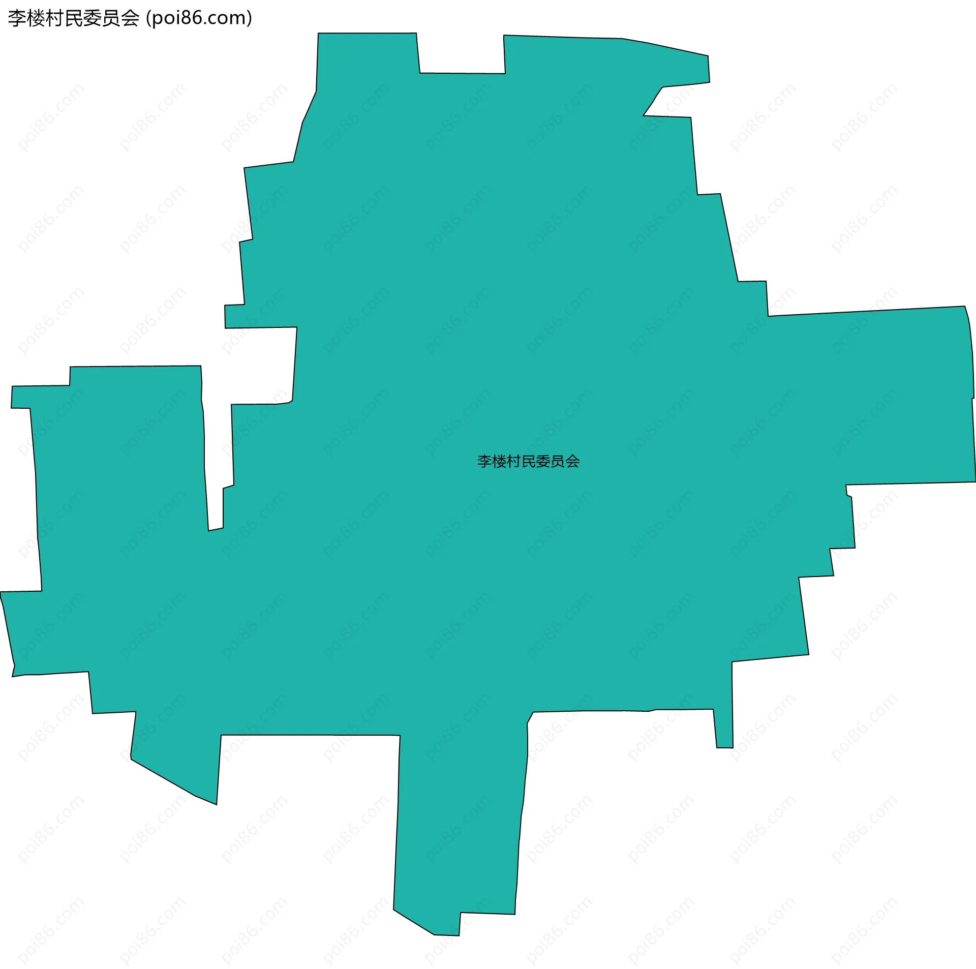 李楼村民委员会边界地图