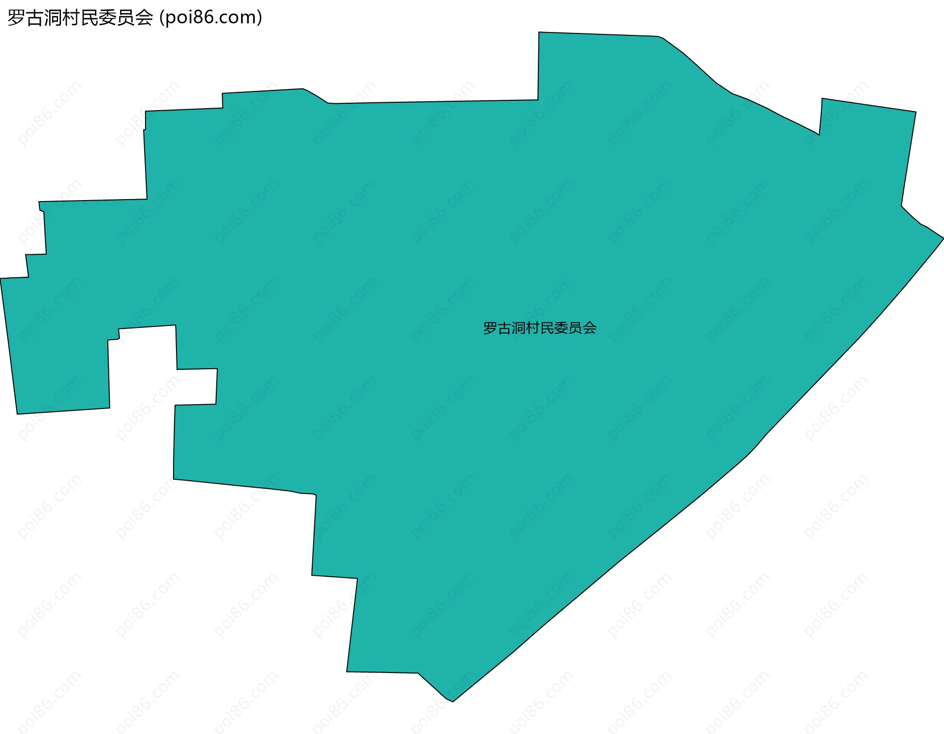罗古洞村民委员会边界地图