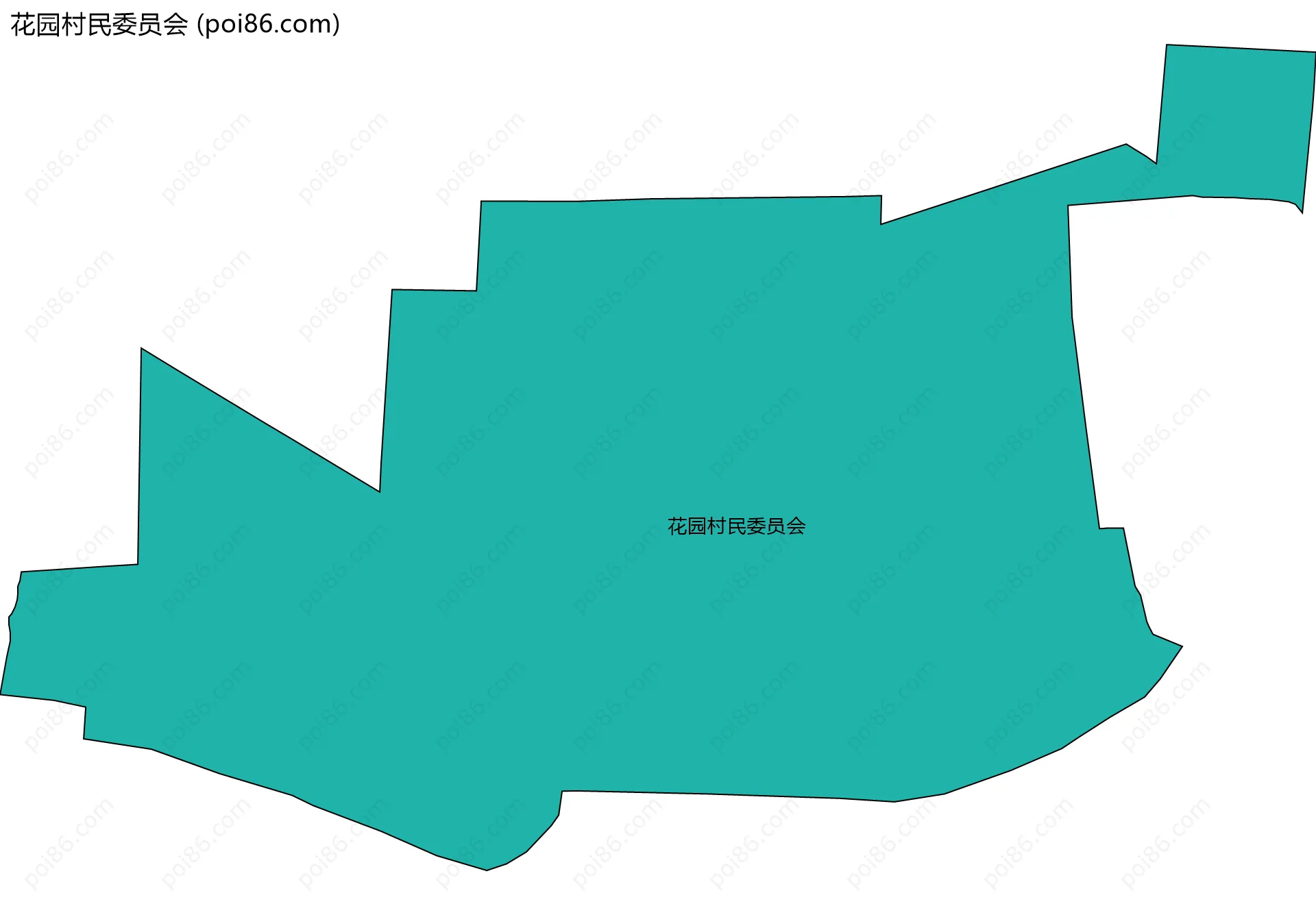 花园村民委员会边界地图