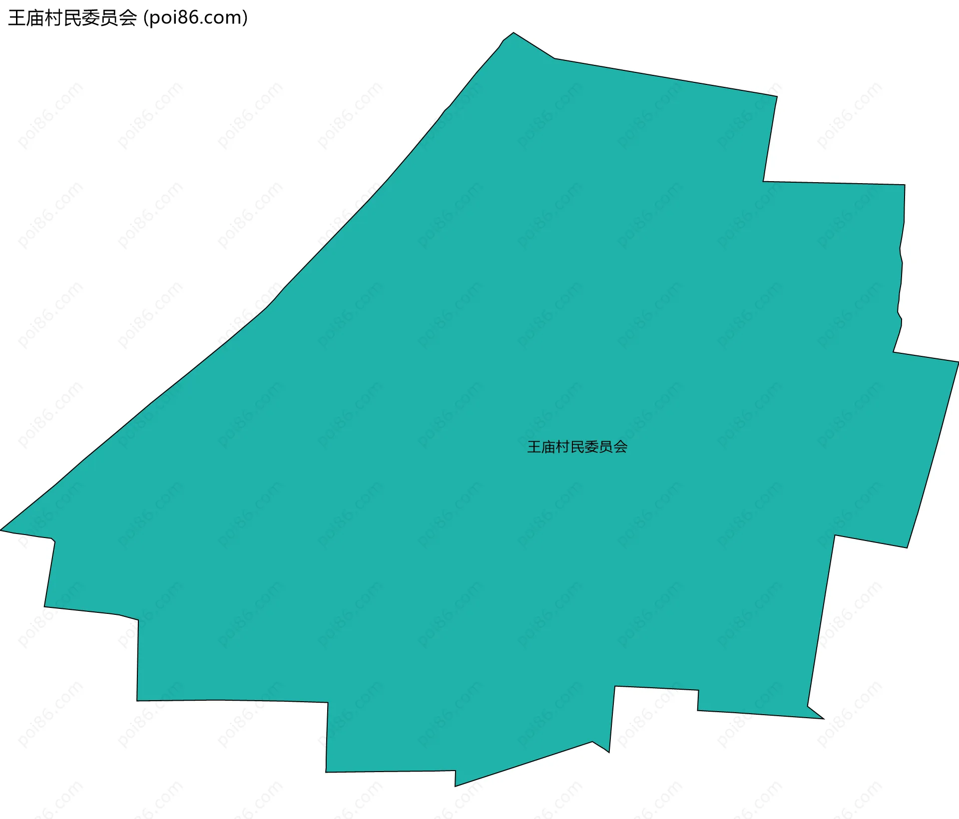 王庙村民委员会边界地图