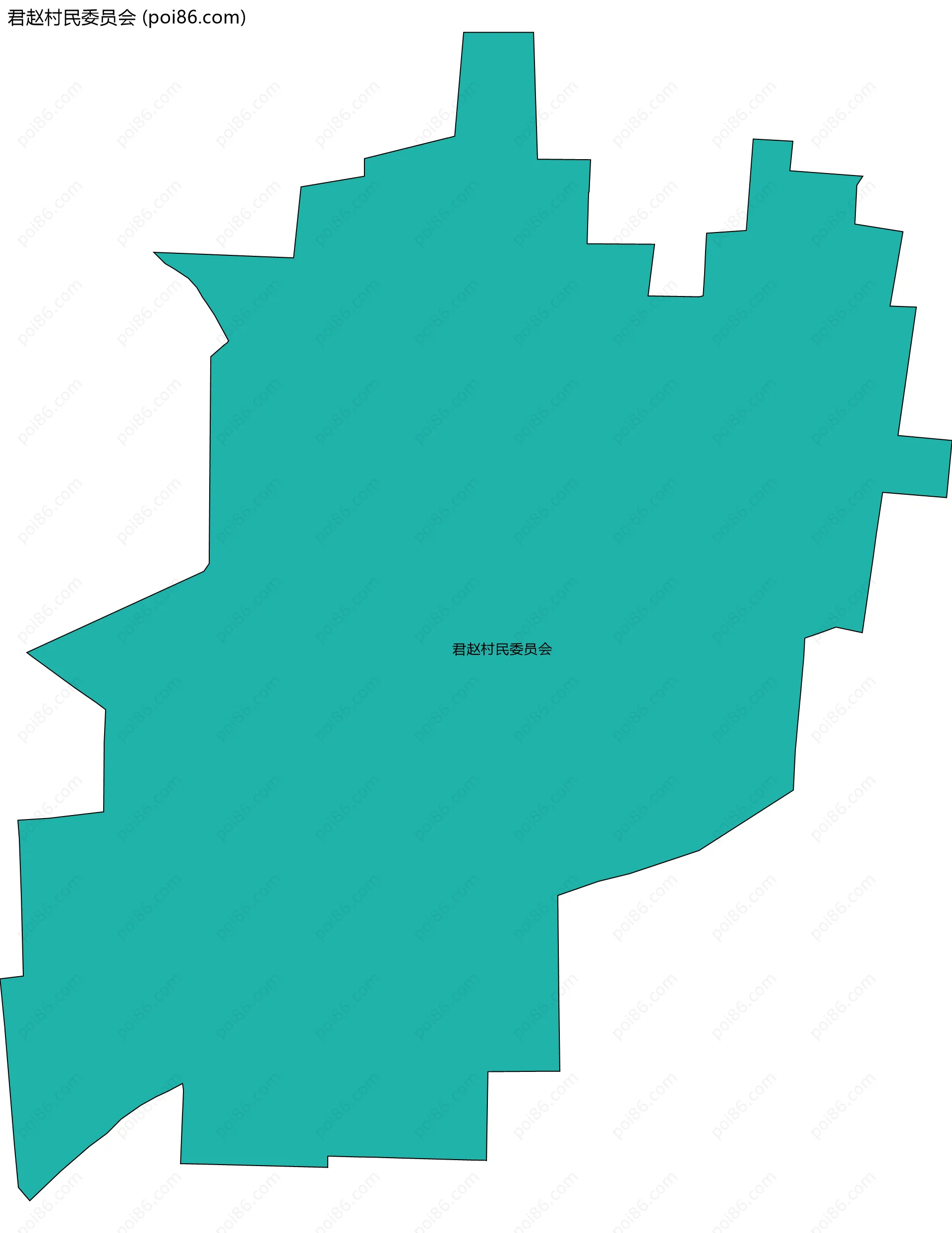 君赵村民委员会边界地图