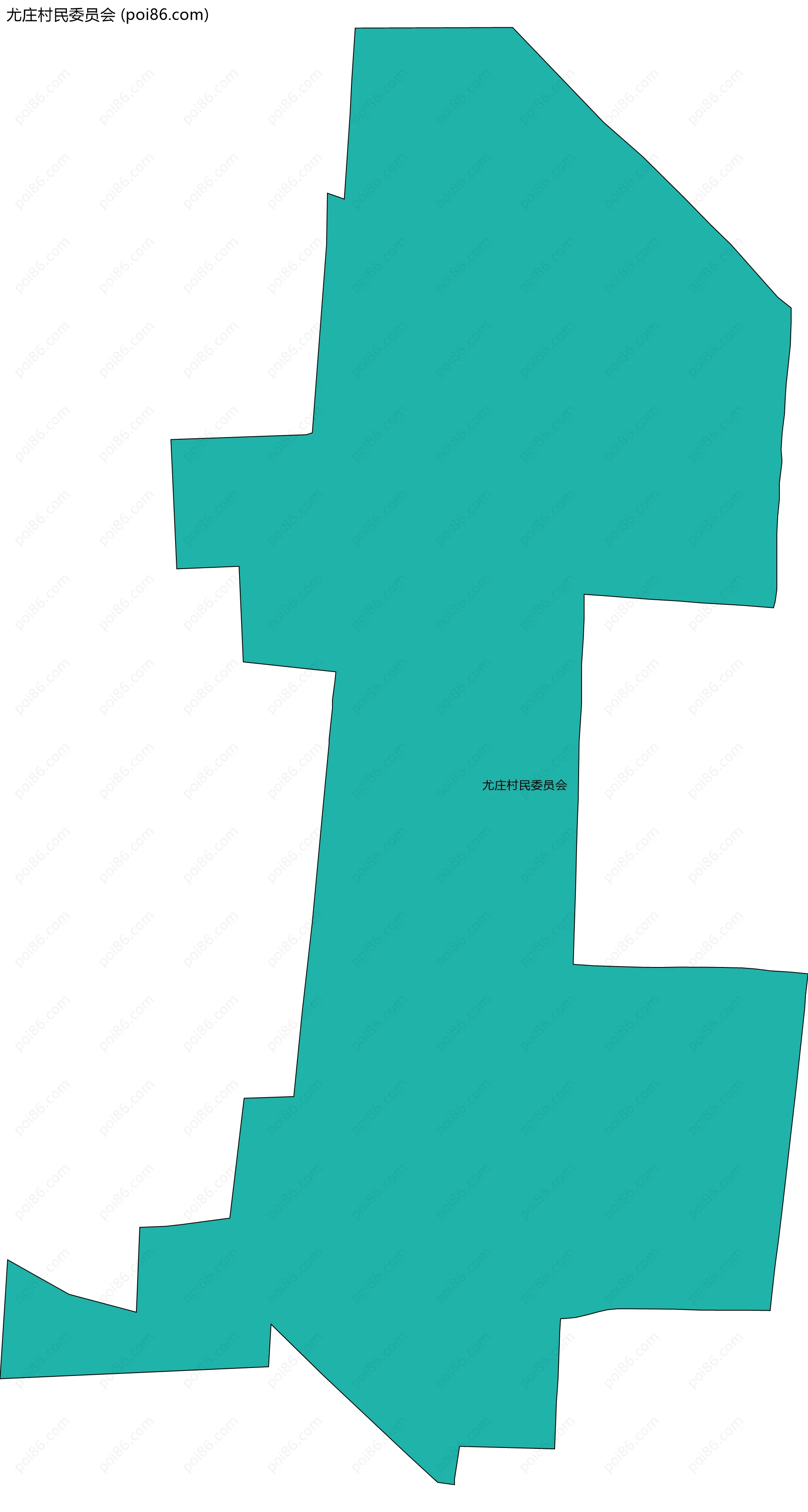 尤庄村民委员会边界地图