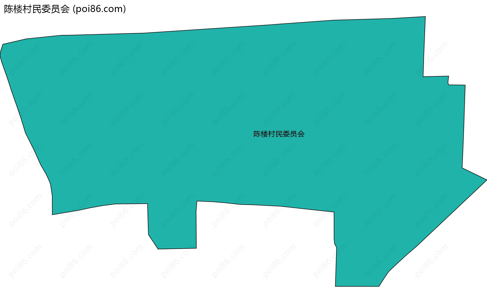 陈楼村民委员会边界地图