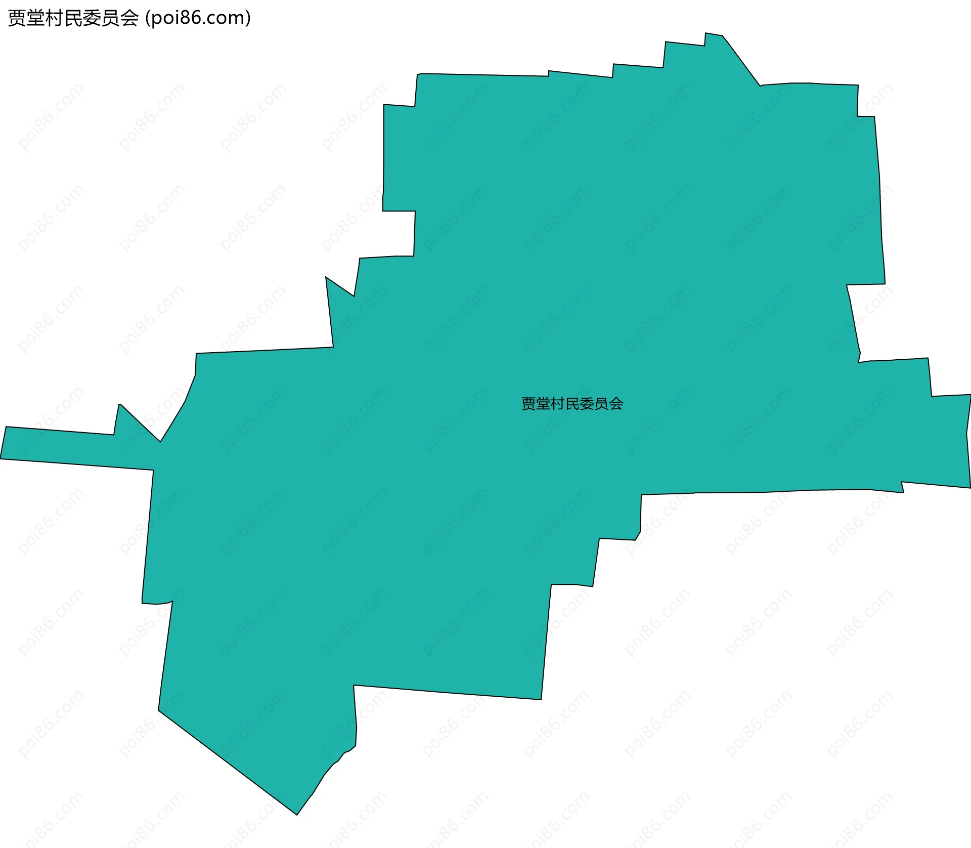 贾堂村民委员会边界地图
