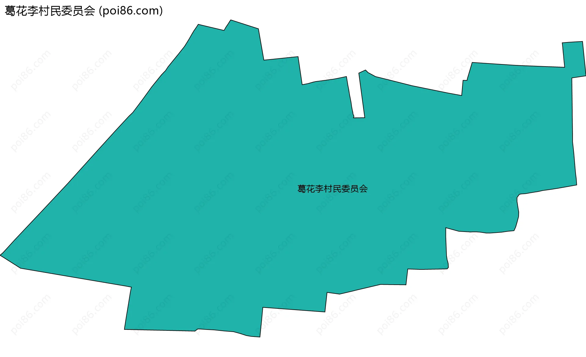 葛花李村民委员会边界地图