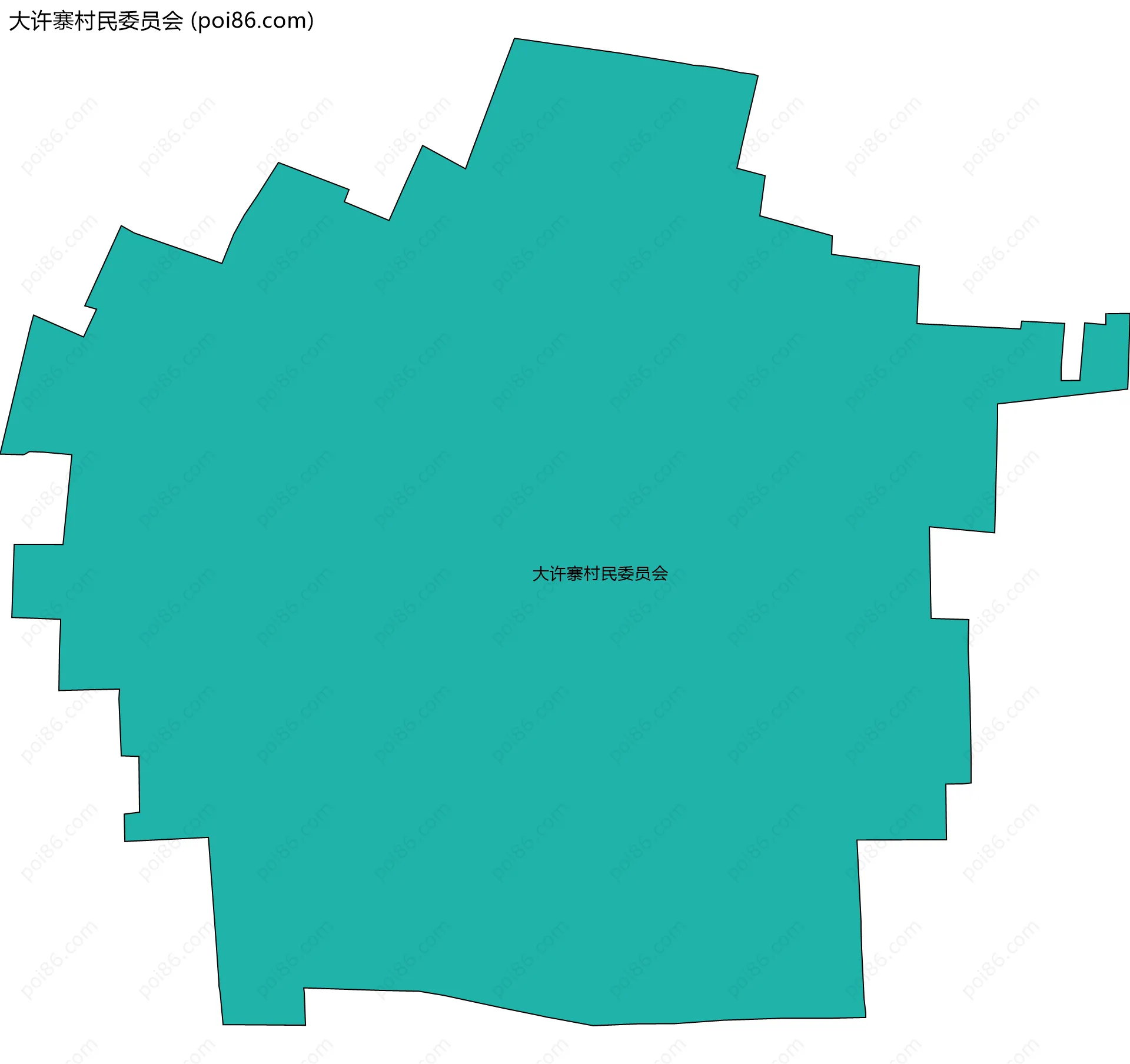 大许寨村民委员会边界地图
